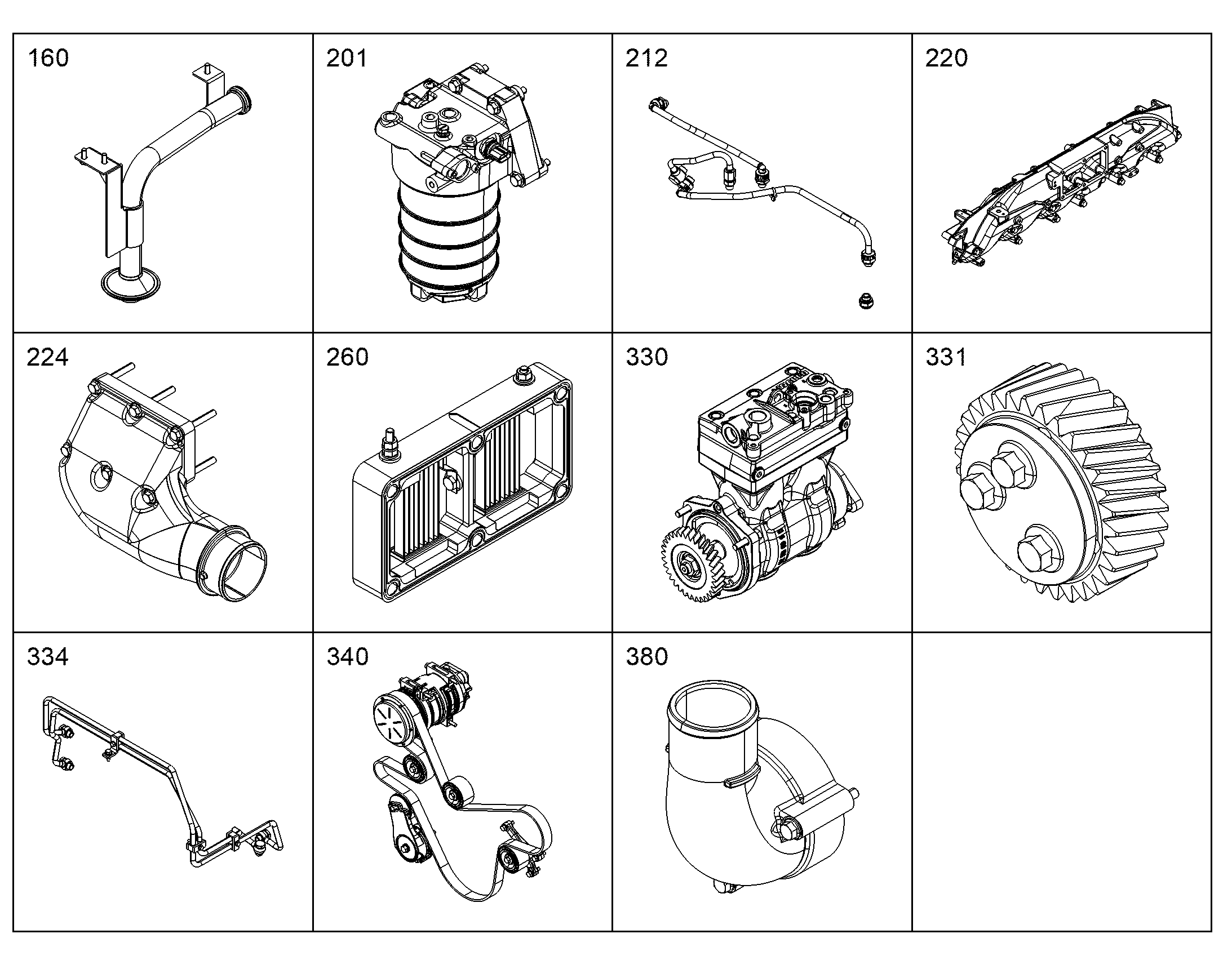 ДЕТАЛИ ВОЗДУХОНАГНЕТАТЕЛЯ 12849864 LIEBHERR
