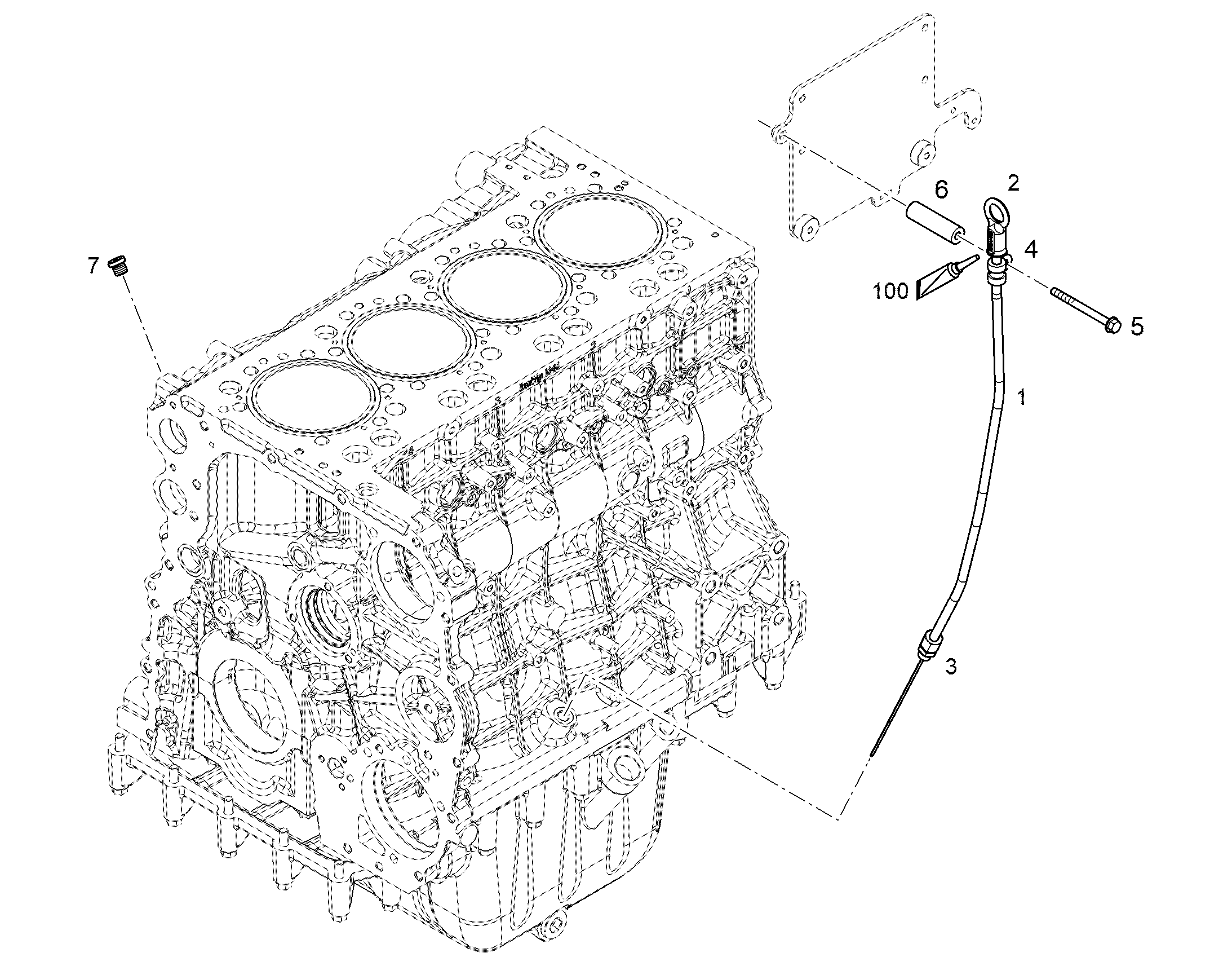 ЩУП ОПР.УР-НЯ МАСЛА С КОЛЬЦОМ 12847771 LIEBHERR