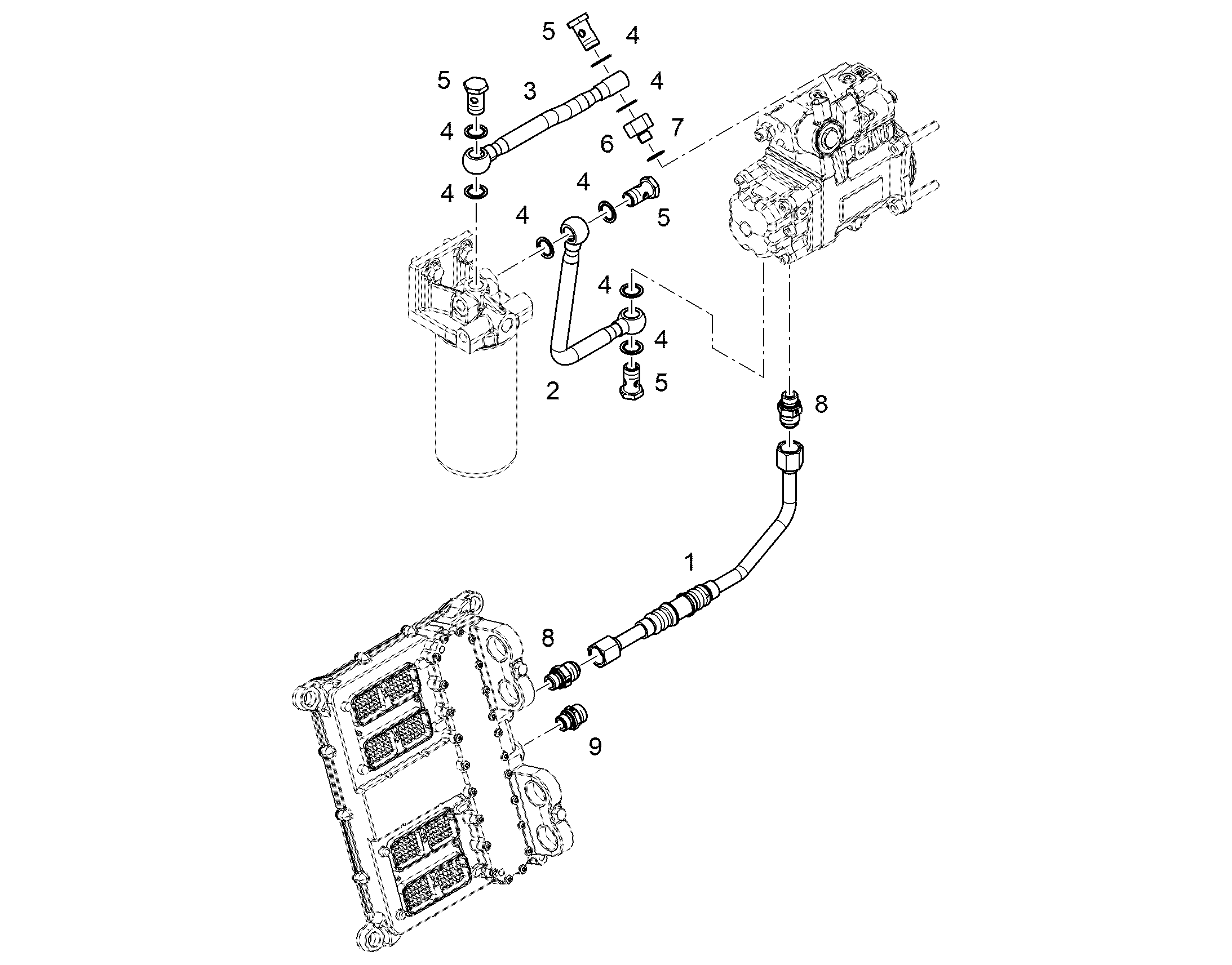 ТОПЛИВОПРОВОД 15X1,5 12808163 LIEBHERR