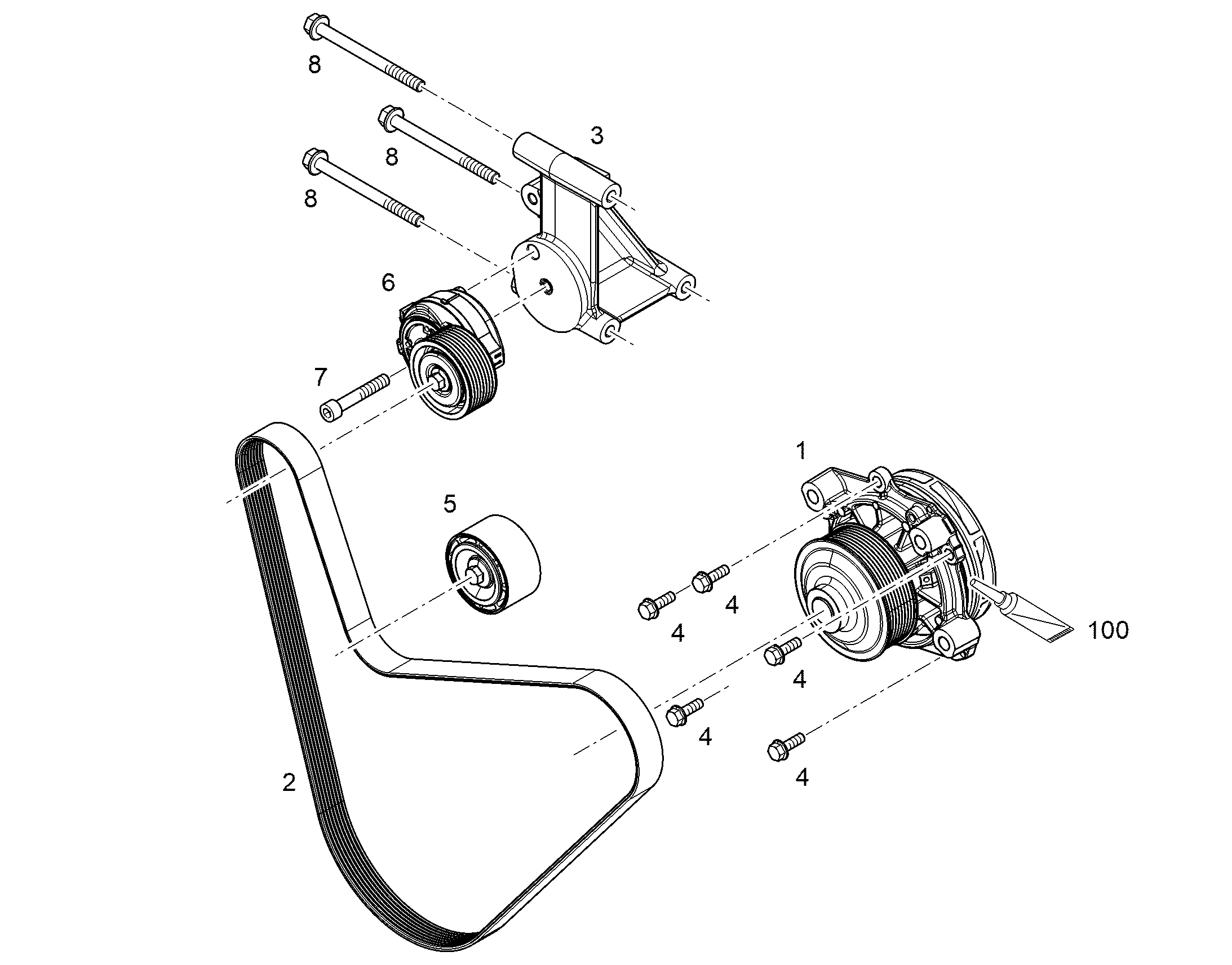 ВОДЯНАЯ ПОМПА В СБОРЕ 12580369 LIEBHERR
