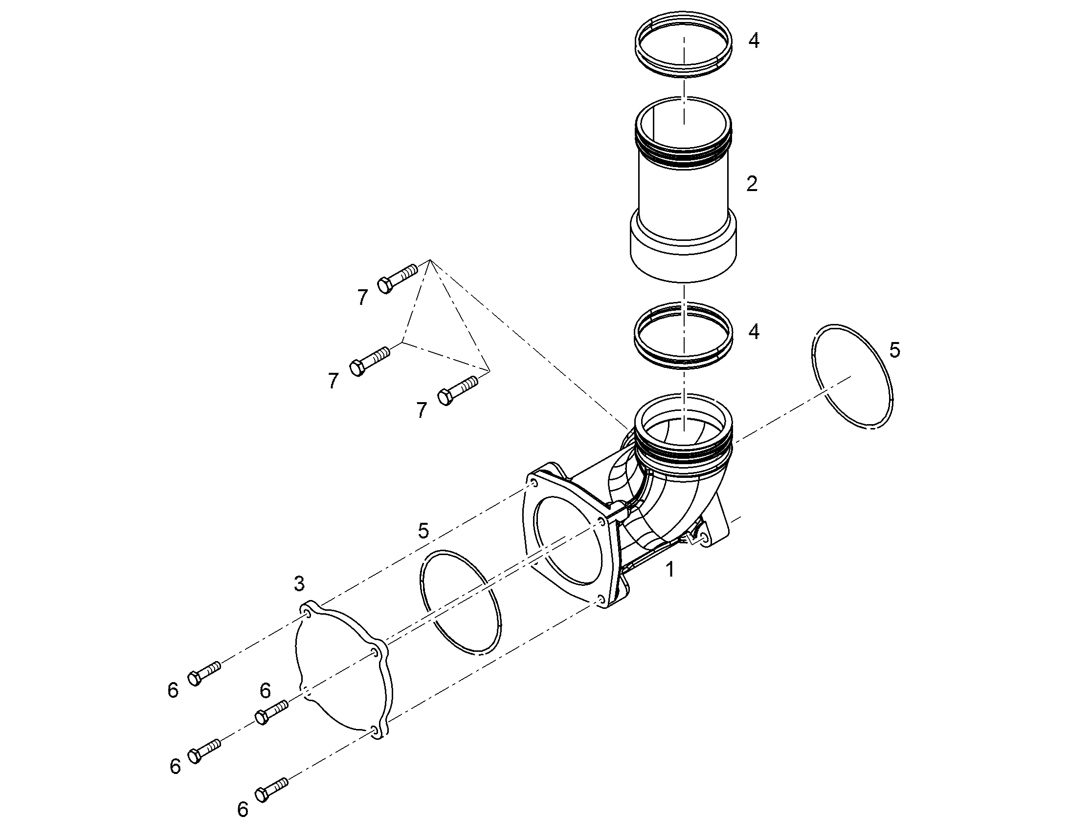 COOLANT CONNECTOR HT 11343964 LIEBHERR