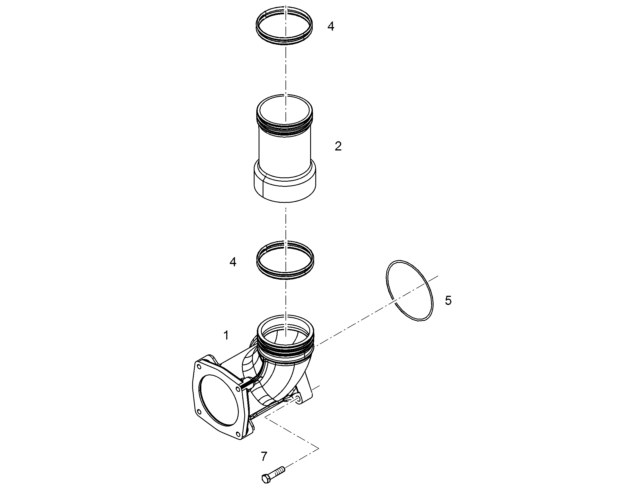 COOLANT CONNECTOR HT 12422577 LIEBHERR