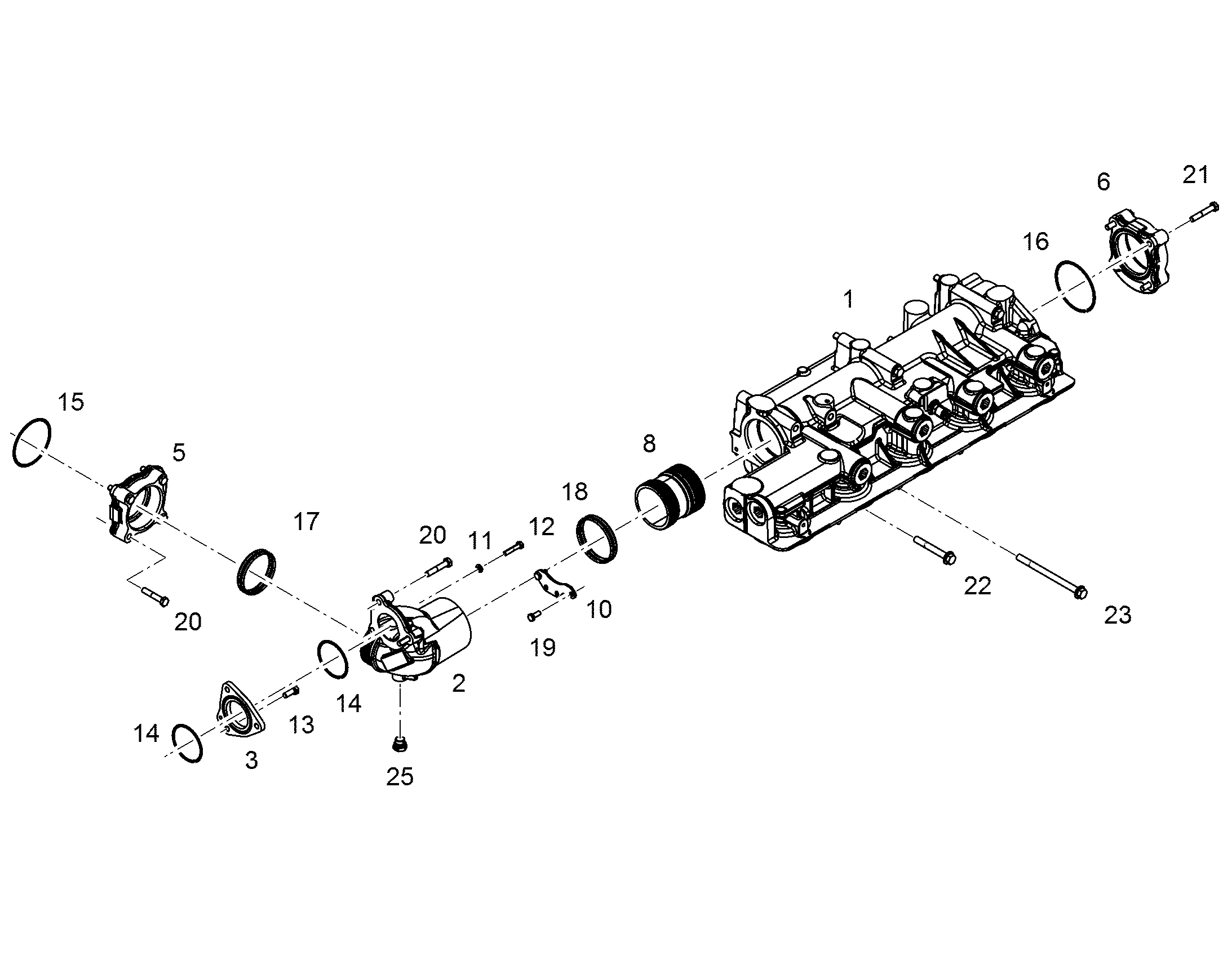 FILTER HEAD PRE-ASSY. 12579203 LIEBHERR
