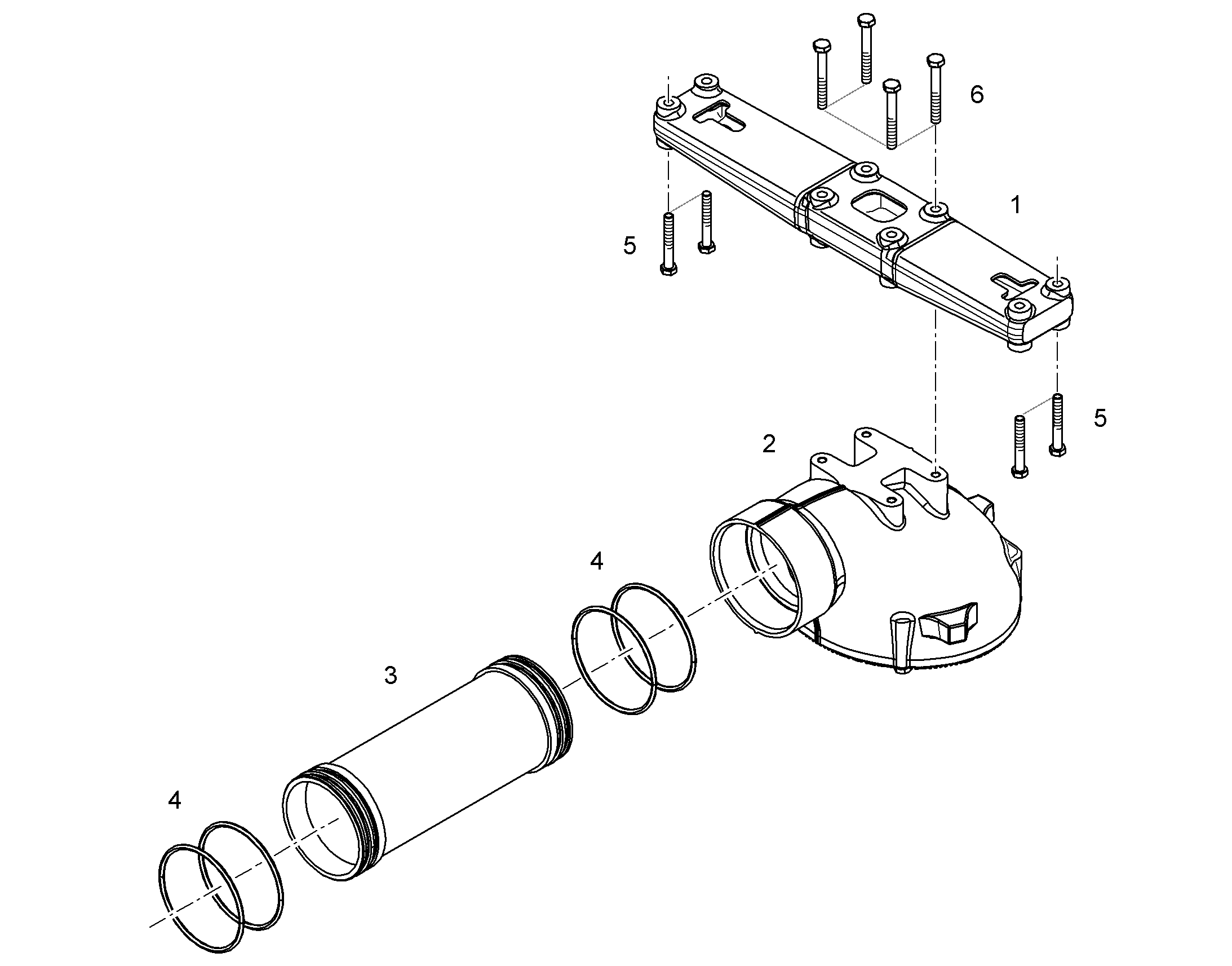 SUCTION FUNNEL PRE-ASS. 12858881 LIEBHERR