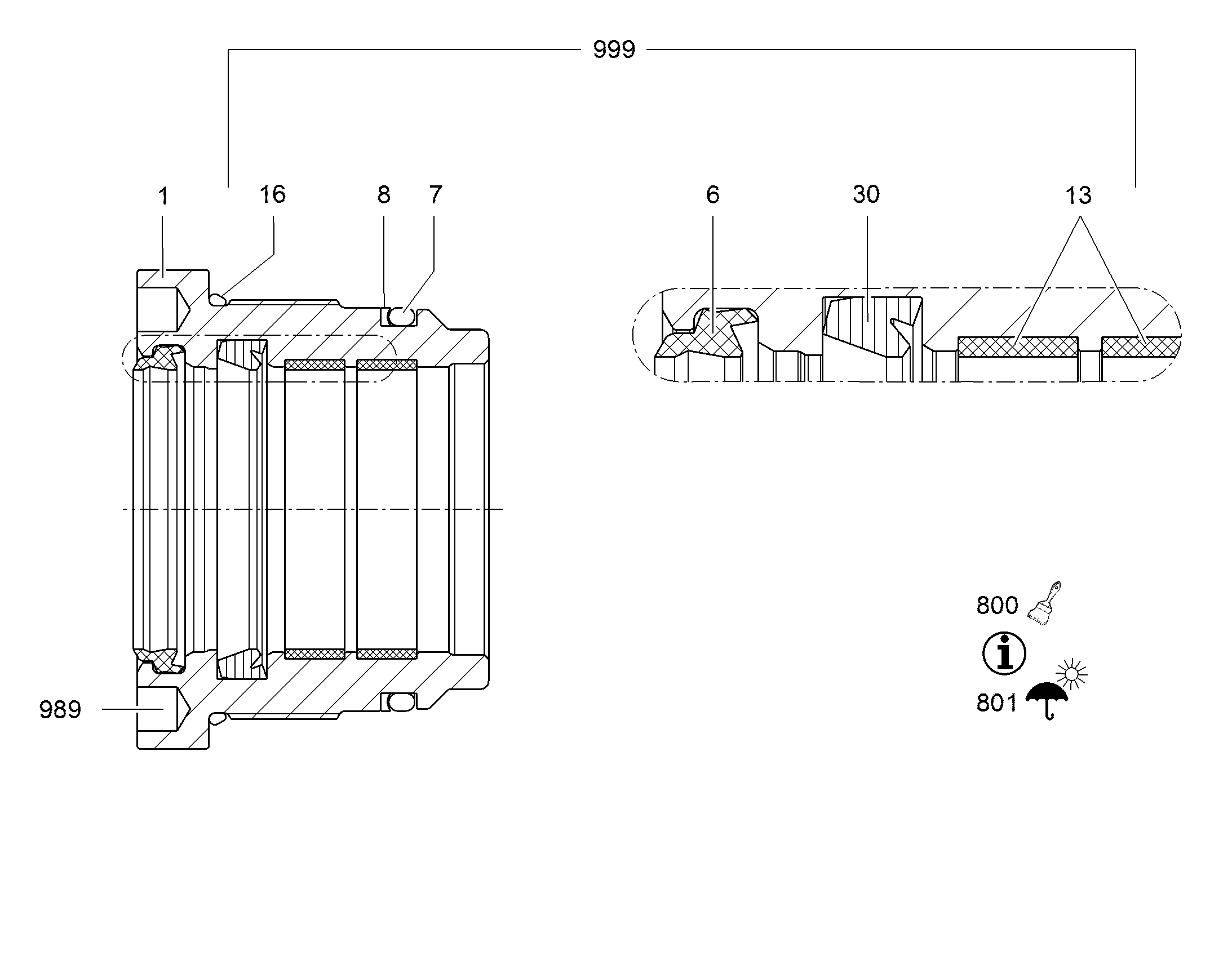 ЗАГЛУШКА GPN 300 F/11,7 RAL 9005 7013351 LIEBHERR