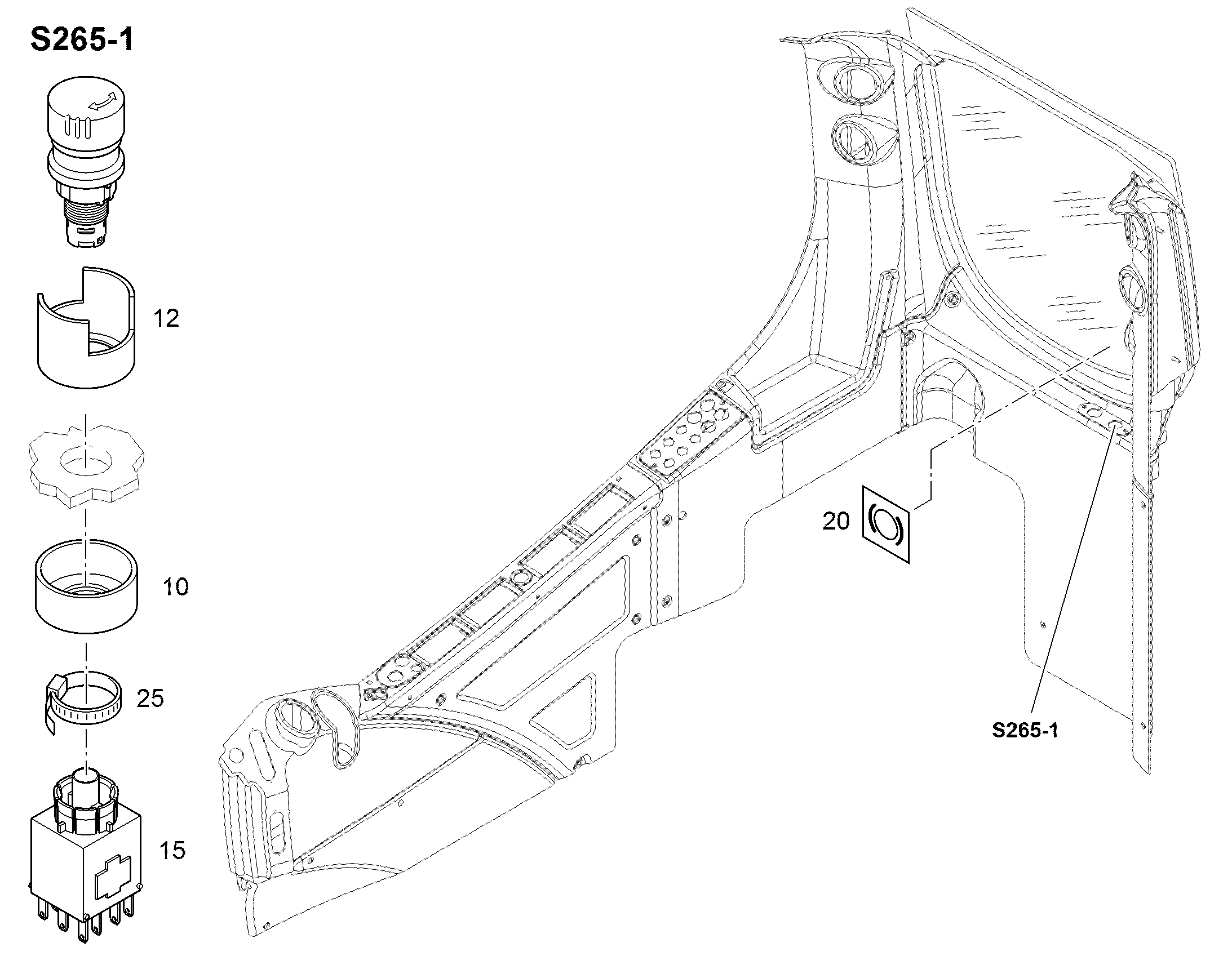 АВАРИЙНЫЙ ВЫКЛЮЧАТЕЛЬ 11832302 LIEBHERR