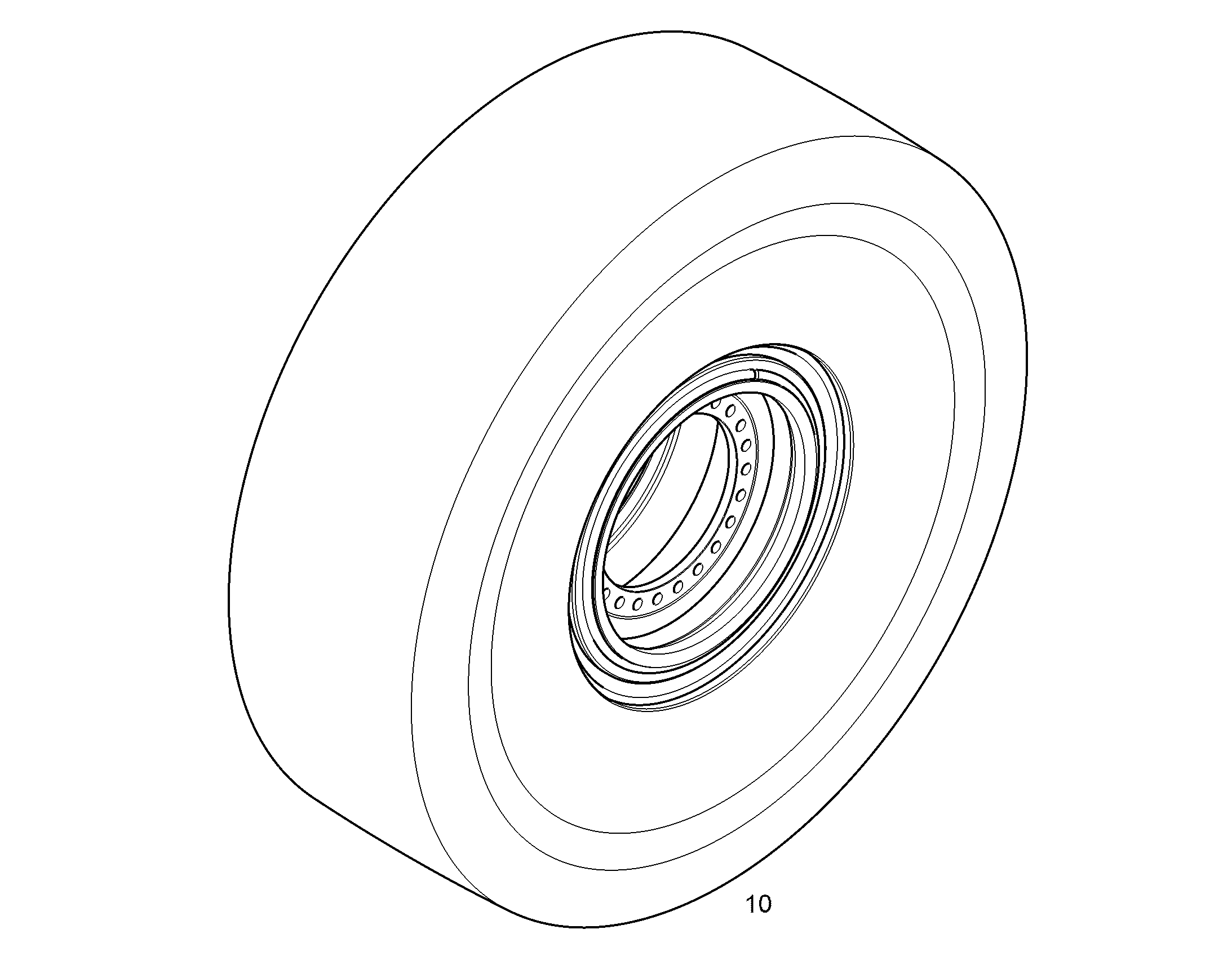 TYRE CPL. 23.5-25XSUPER SOLID SMOOTH P 12556167 LIEBHERR