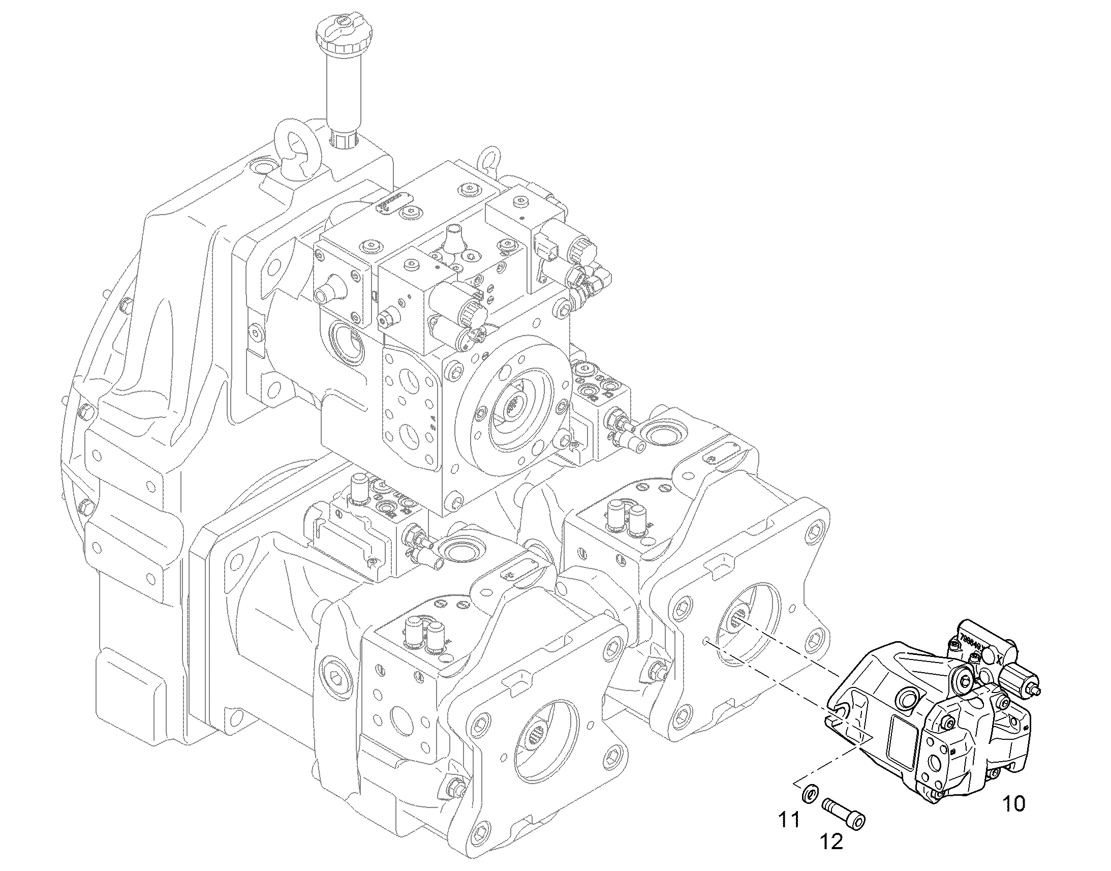НАСОС АКСИАЛЬНОПОРШНЕВОЙ A10VNO 45cm³/U 11450688 LIEBHERR