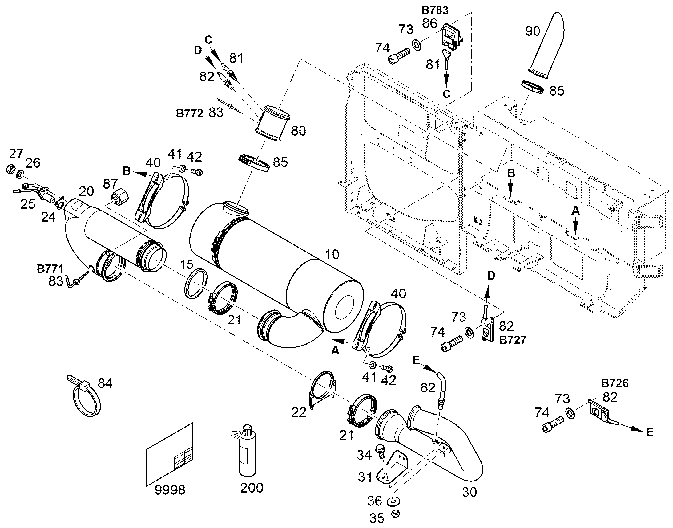 ШЛАНГ ОТХОДЯЩИХ ГАЗОВ 94087416 LIEBHERR