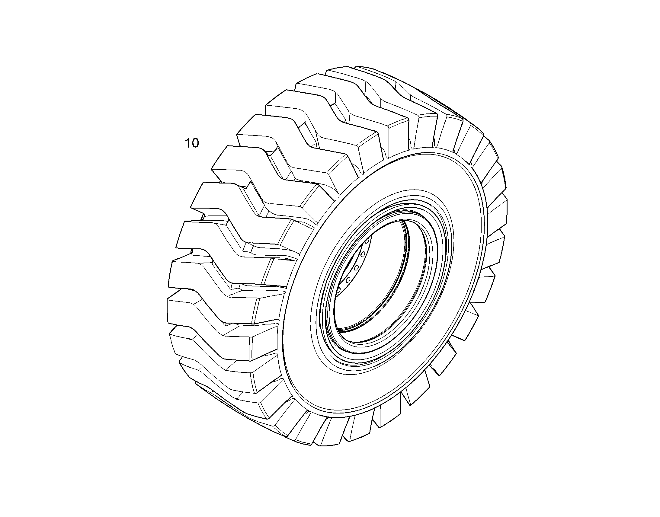 TYRE CPL. 23.5-25XSUPER SOLID FEIN 12433386 LIEBHERR