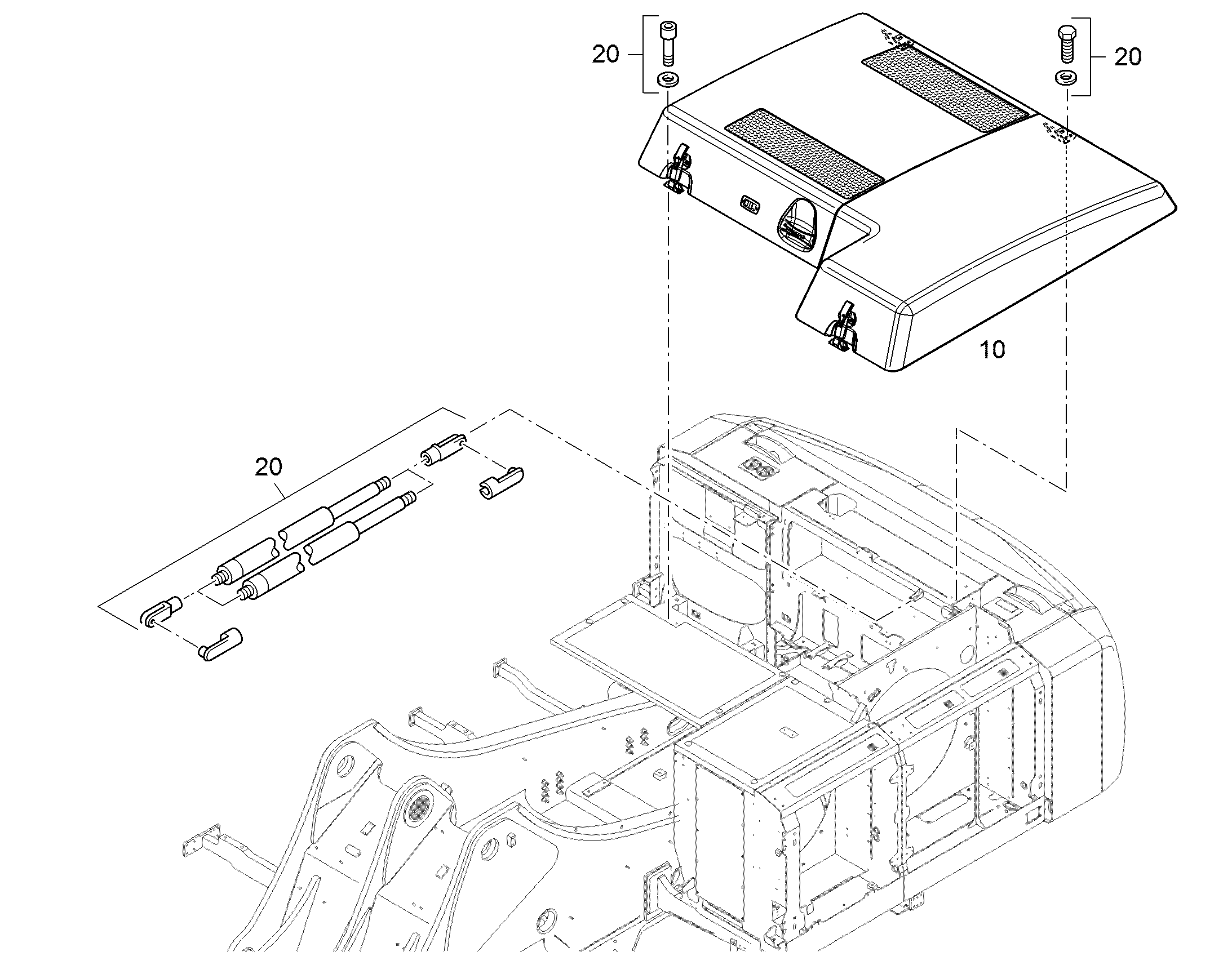КАПОТ ДВИГАТЕЛЯ 12418475 LIEBHERR
