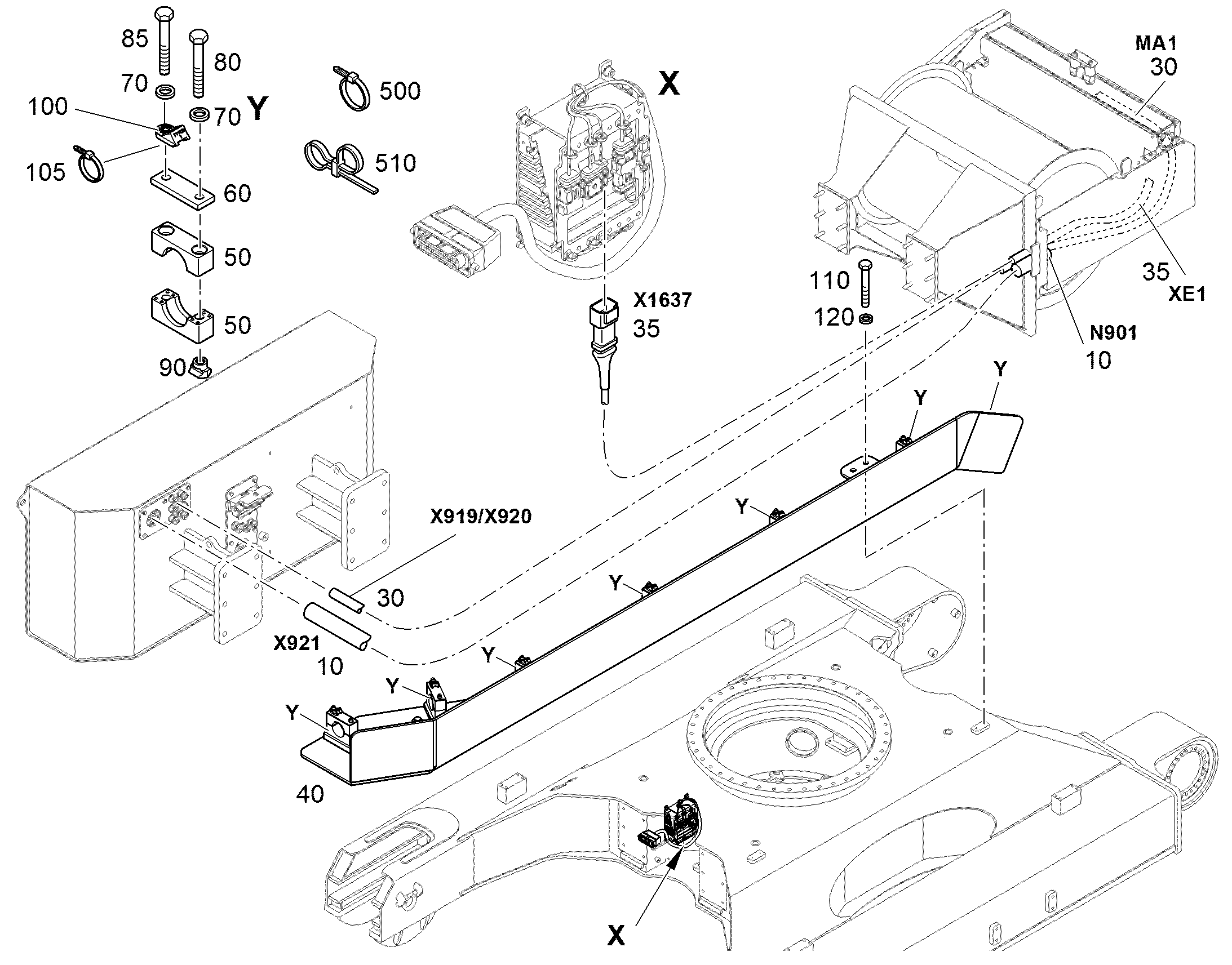ДОПОЛНИТЕЛЬНАЯ ПРОВОДКА WICKELSYSTEM 12413127 LIEBHERR