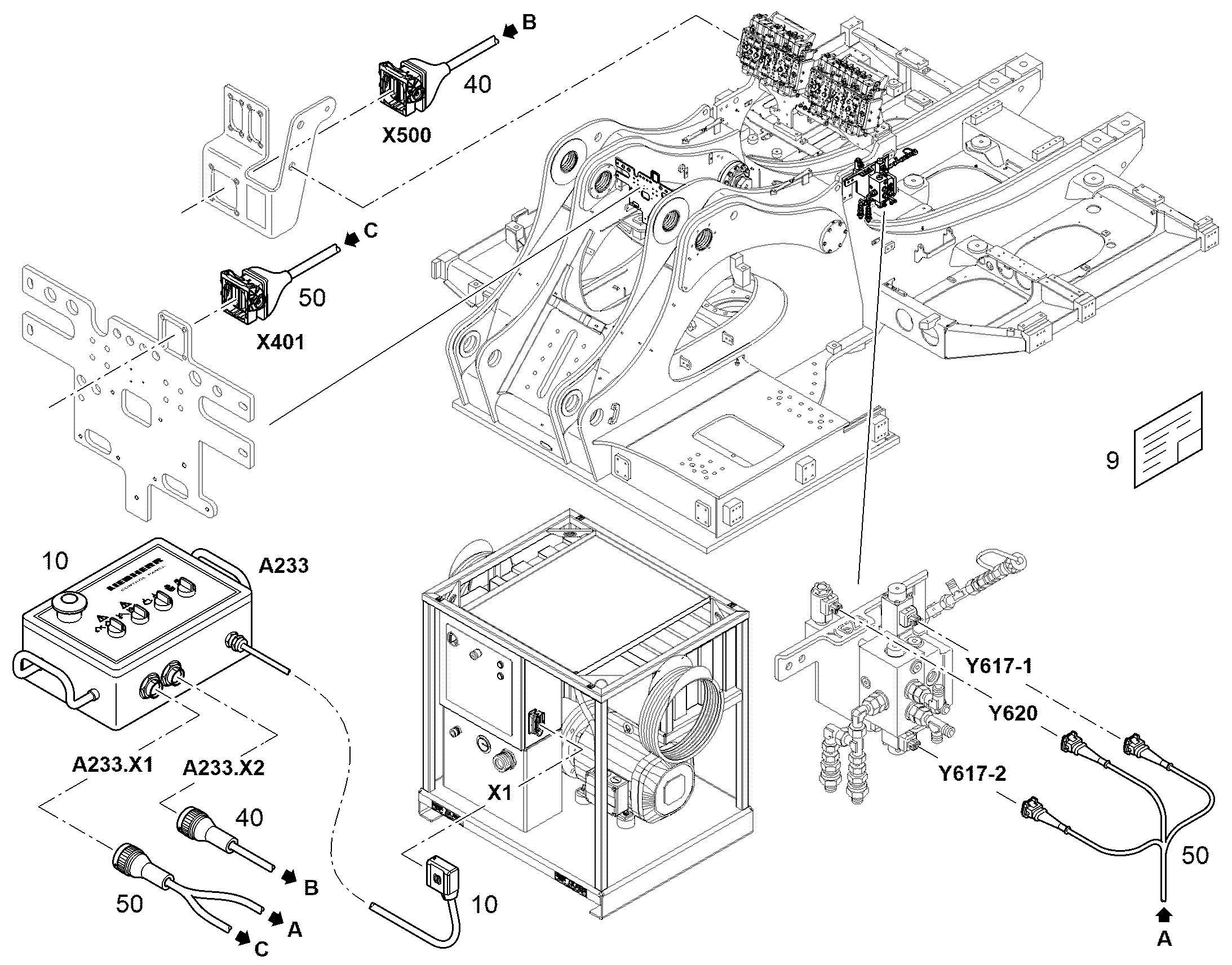 КАБ.ЖГУТ РАСПРЕДЕЛИТЕЛЯ KABELSAETZE 11389477 LIEBHERR