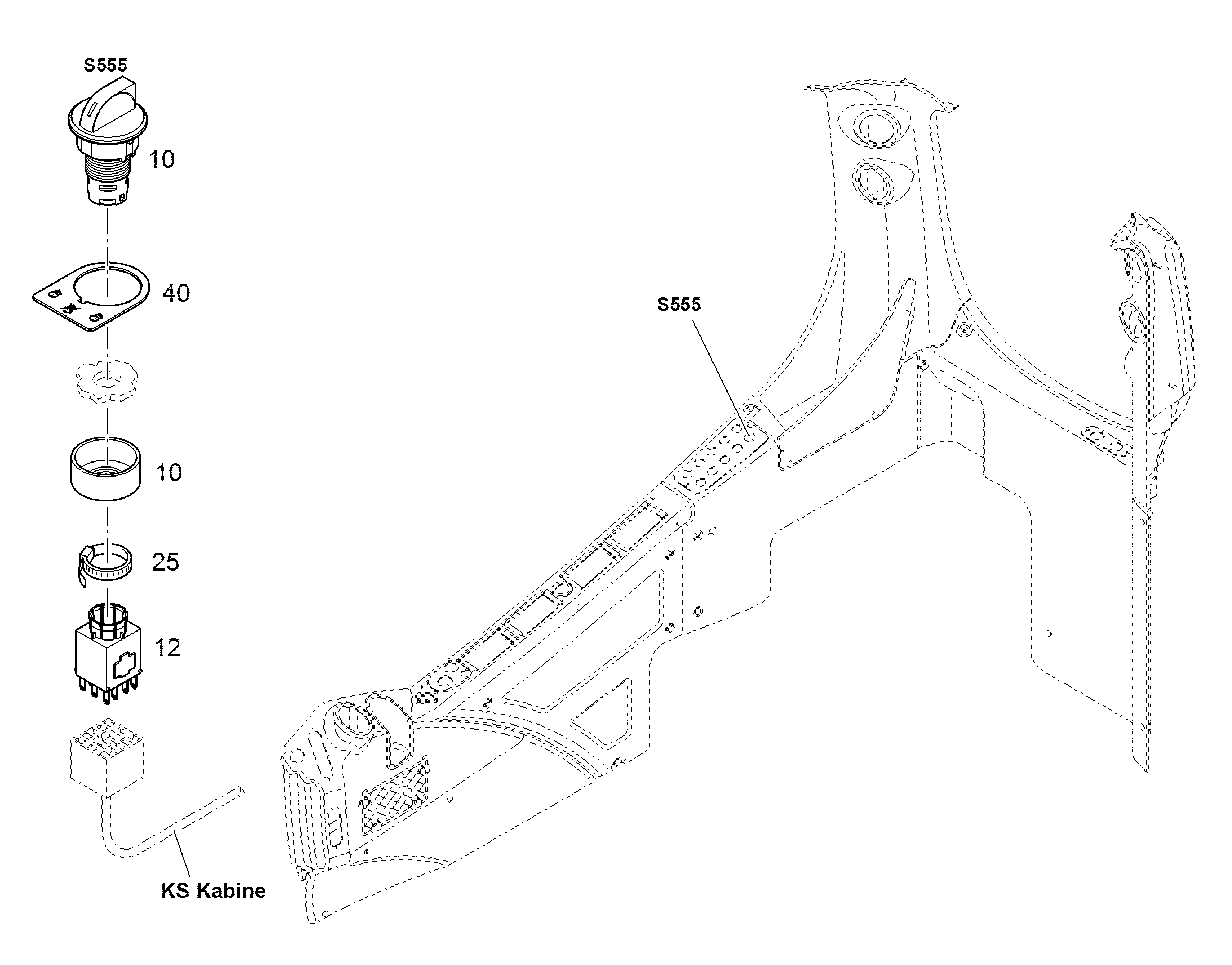 ТАБЛИЧКА 39mmX30mm 12450089 LIEBHERR