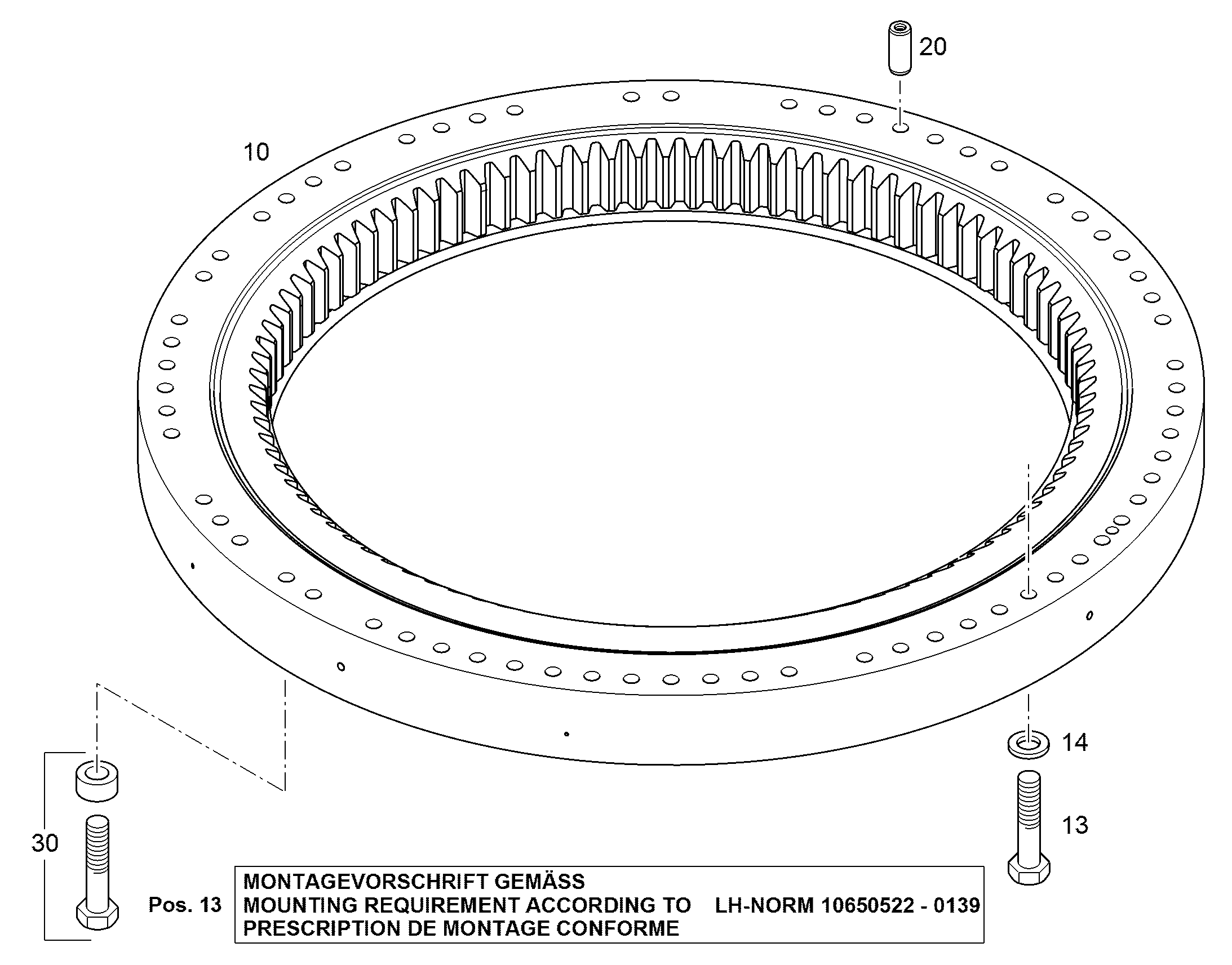 СОЕД.СФЕРИЧЕСКОЕ ПОВОРОТНОЕ 90218577 LIEBHERR