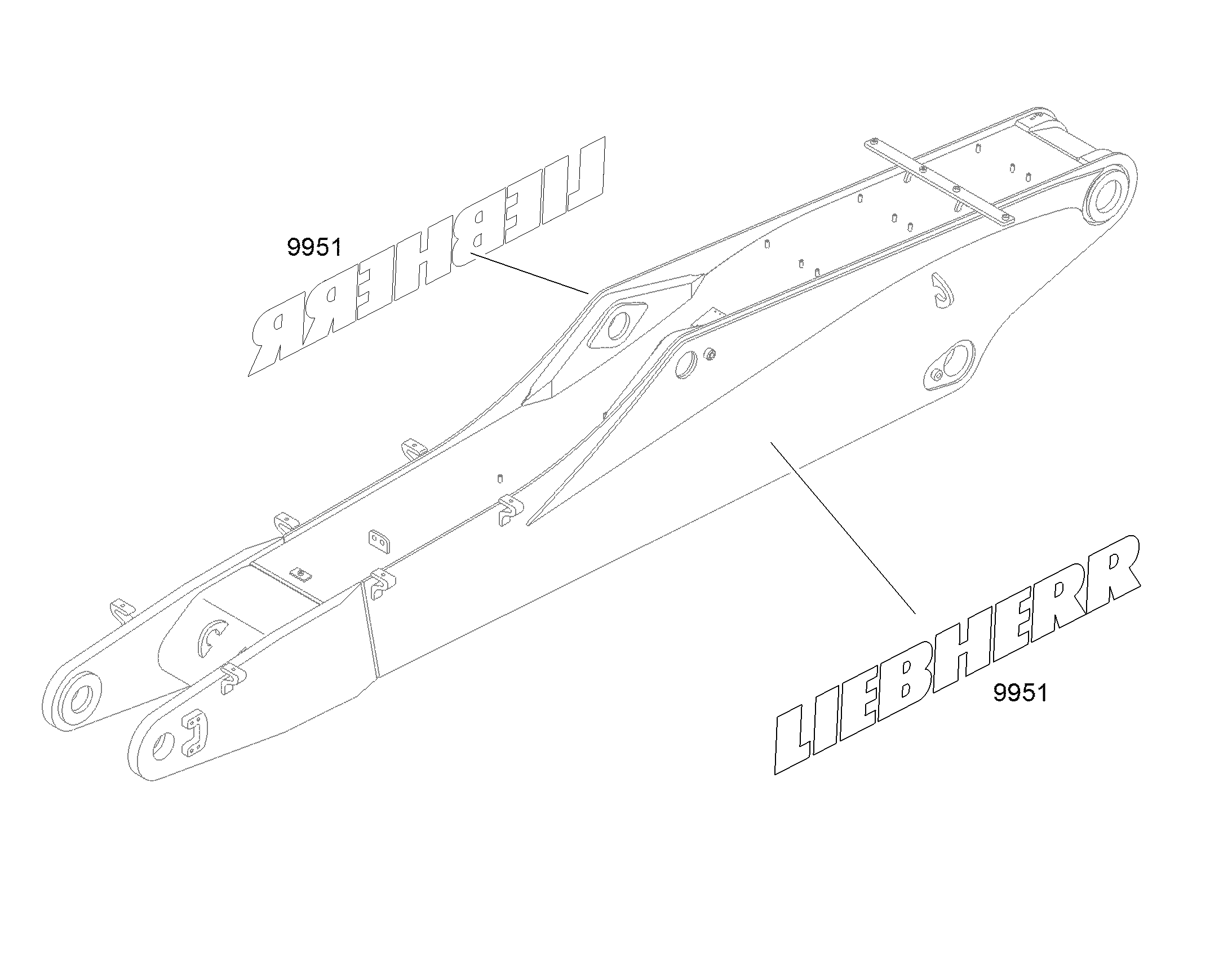НАКЛЕЙКА LIEBHERR 973mmX130mm 94069367 LIEBHERR