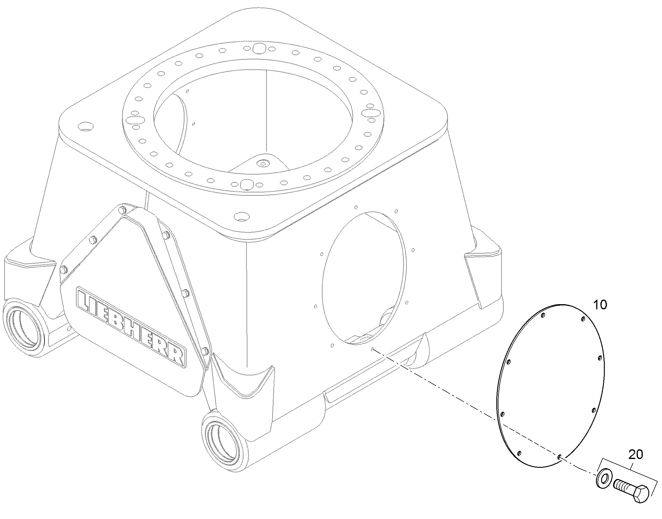 COVER LEFT AND RIGHT 12471714 LIEBHERR