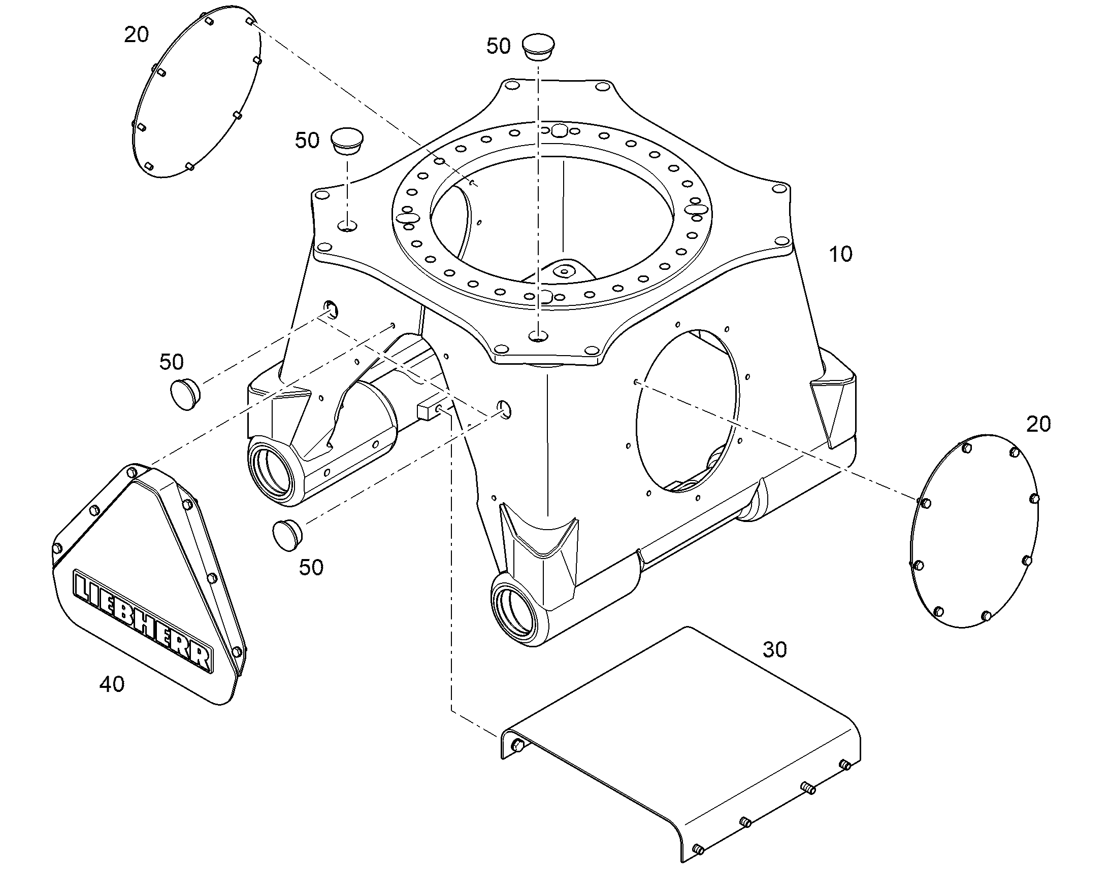 COVER LEFT AND RIGHT 12473235 LIEBHERR