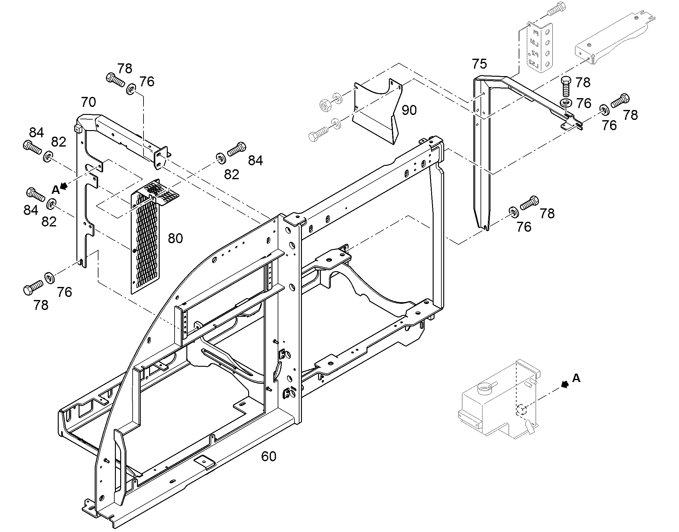 КРОНШТЕЙНОПОРЫ ДВИГАТЕЛЯ 12486942 LIEBHERR