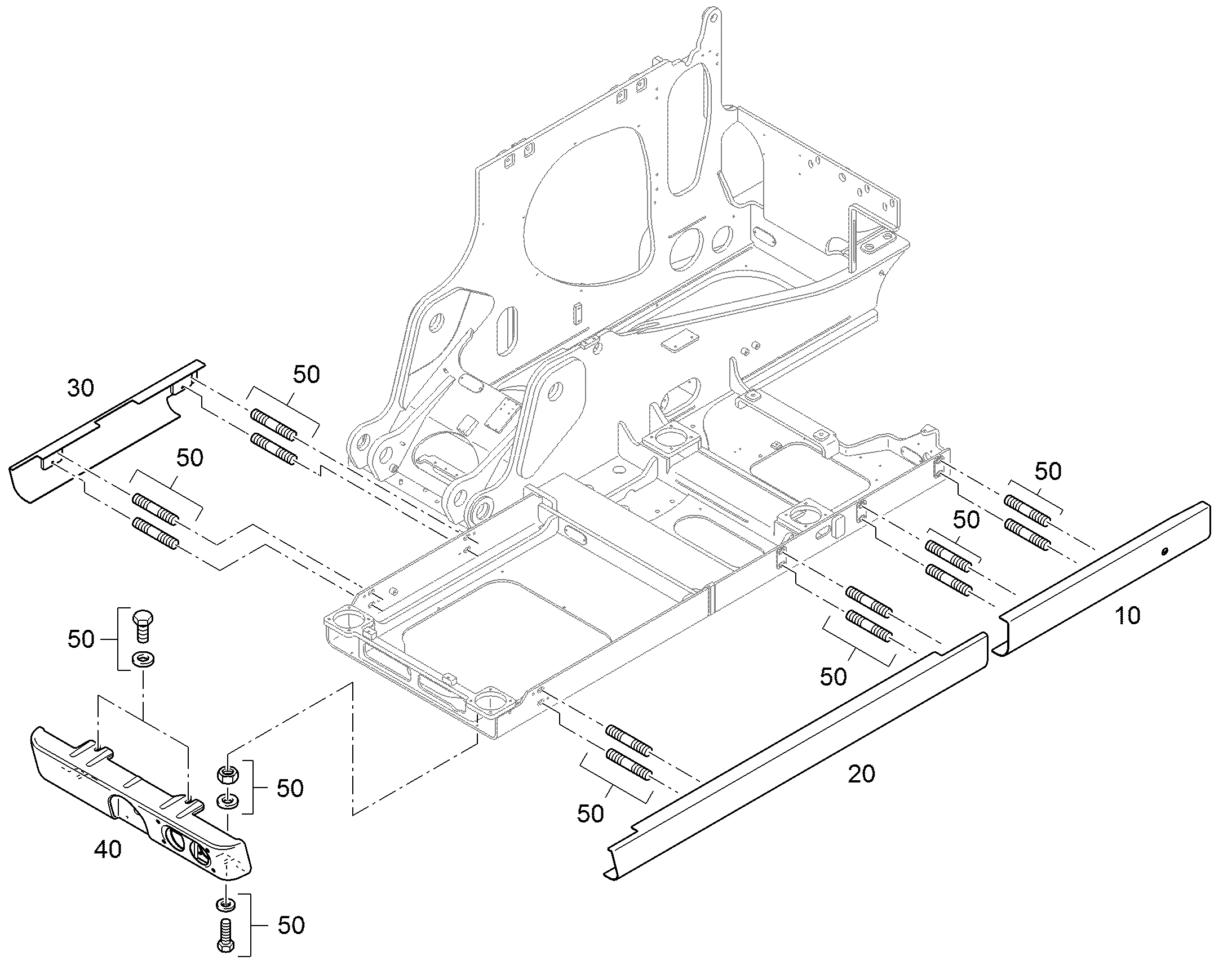 ОБШИВКА ЛЕВАЯ 12486139 LIEBHERR