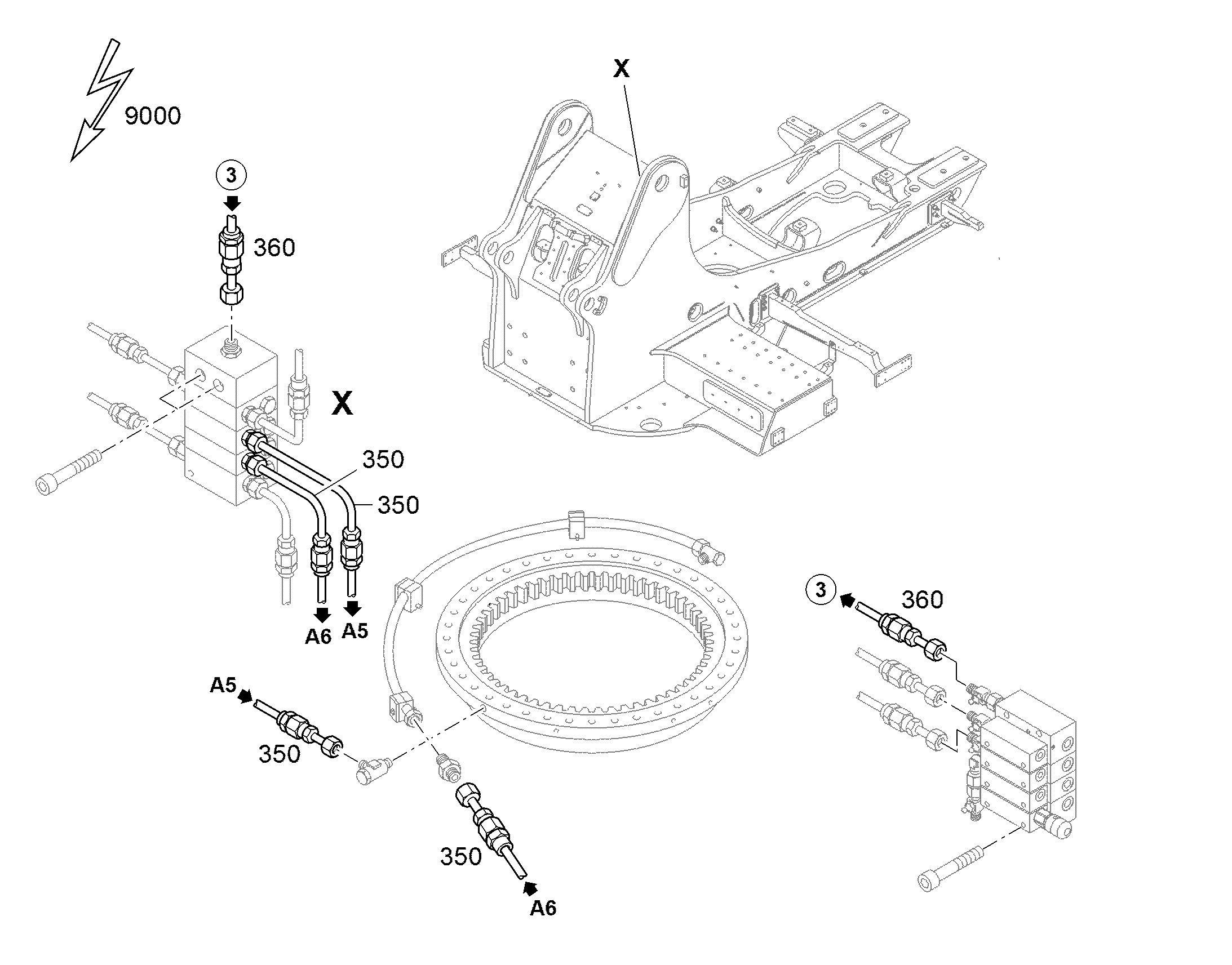 УДЛИНЕНИЕ, КОМПЛЕКТ КАБЕЛЕЙ 12542621 LIEBHERR