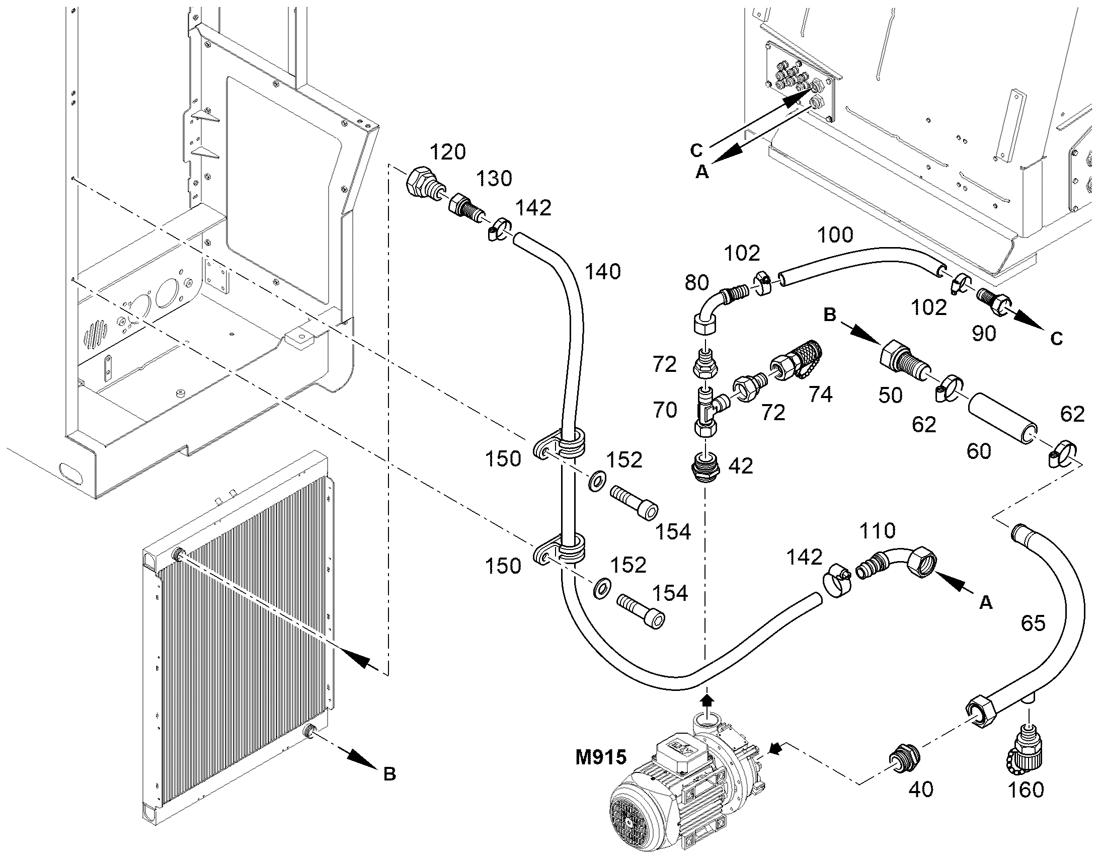 ТРУБОПРОВОД НАПОРНЫЙ 35X2 12804280 LIEBHERR