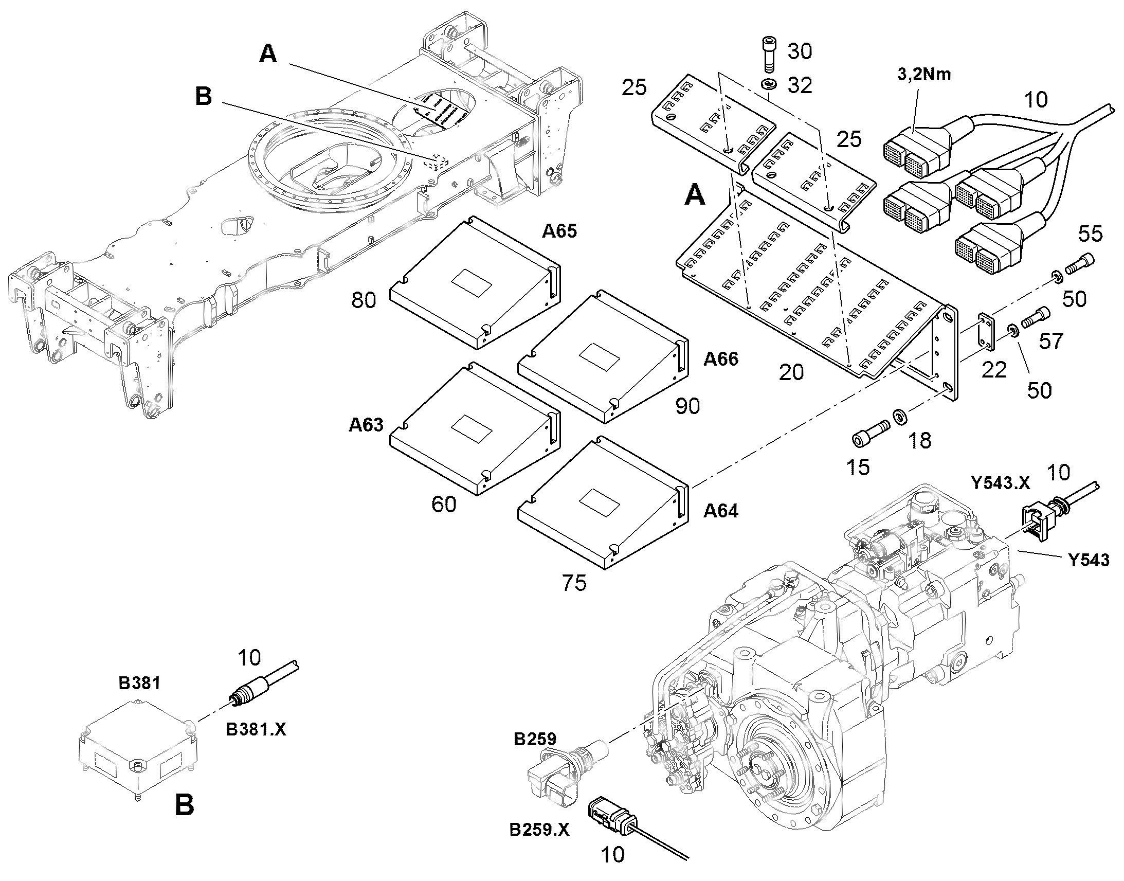 К-Т ПРОВОДОВ - ШАССИ OBW - UTW 12478936 LIEBHERR