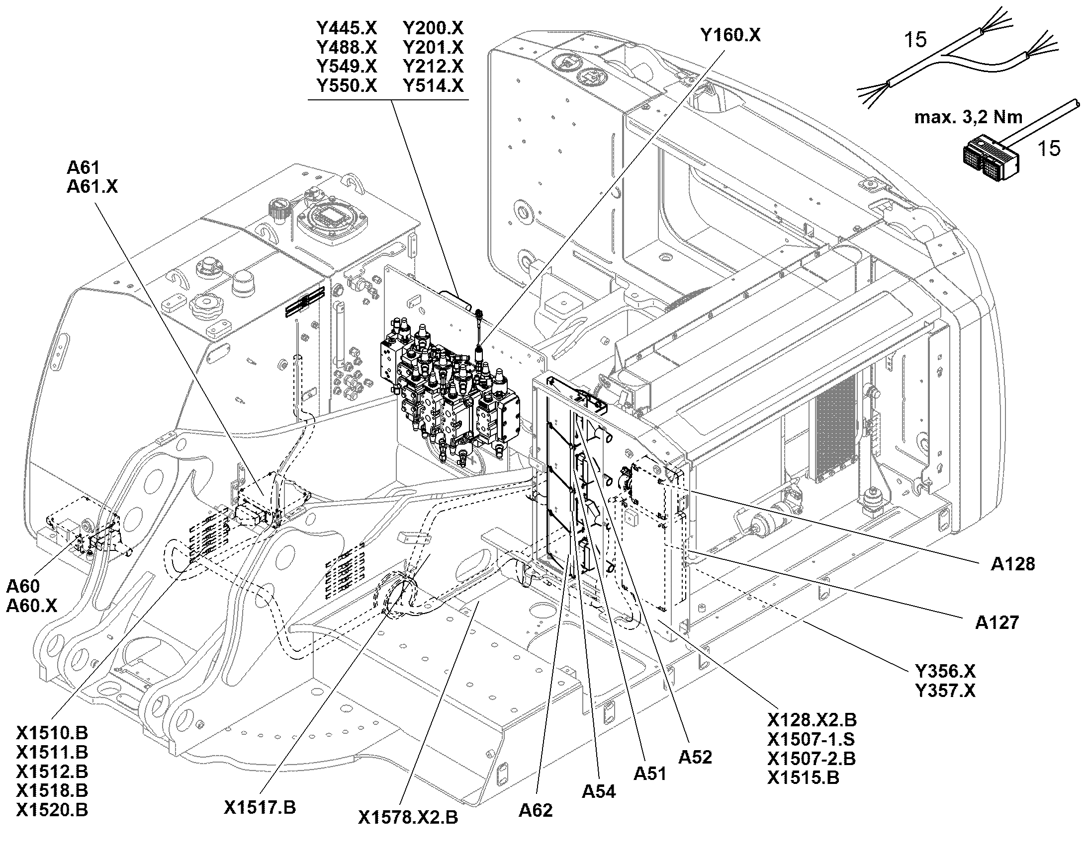 КАБ.КОМПЛ.Д.ОПЦИЙ ПОВОР.ПЛАТФ. 94031826 LIEBHERR