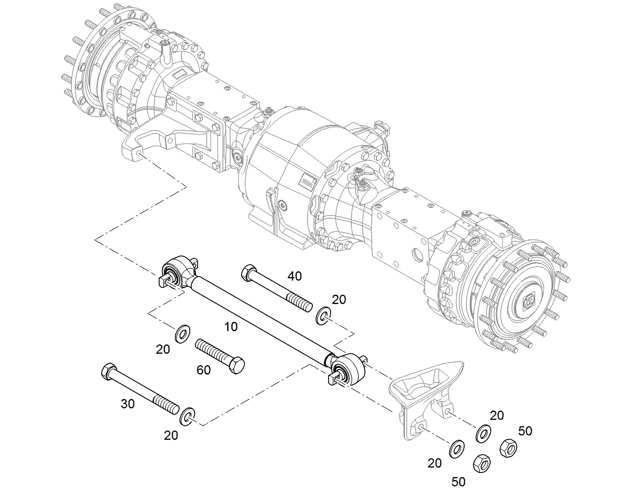 PANHARD ROD 12223659 LIEBHERR