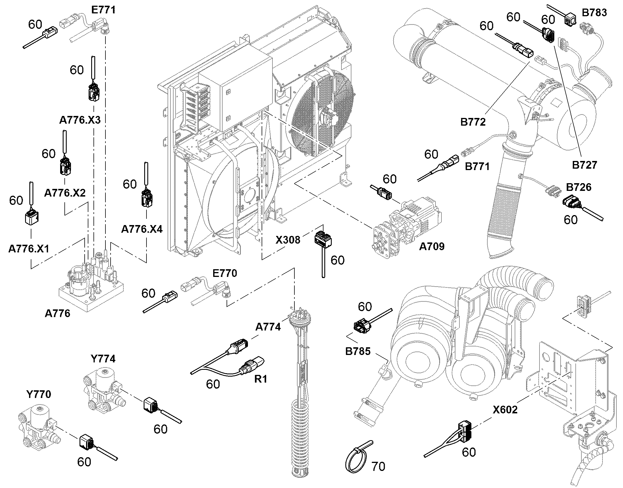 КОМП-Т КАБЕЛЕЙ ПОВОР.ПЛАТФОРМЫ OBW-LH120 12504154 LIEBHERR