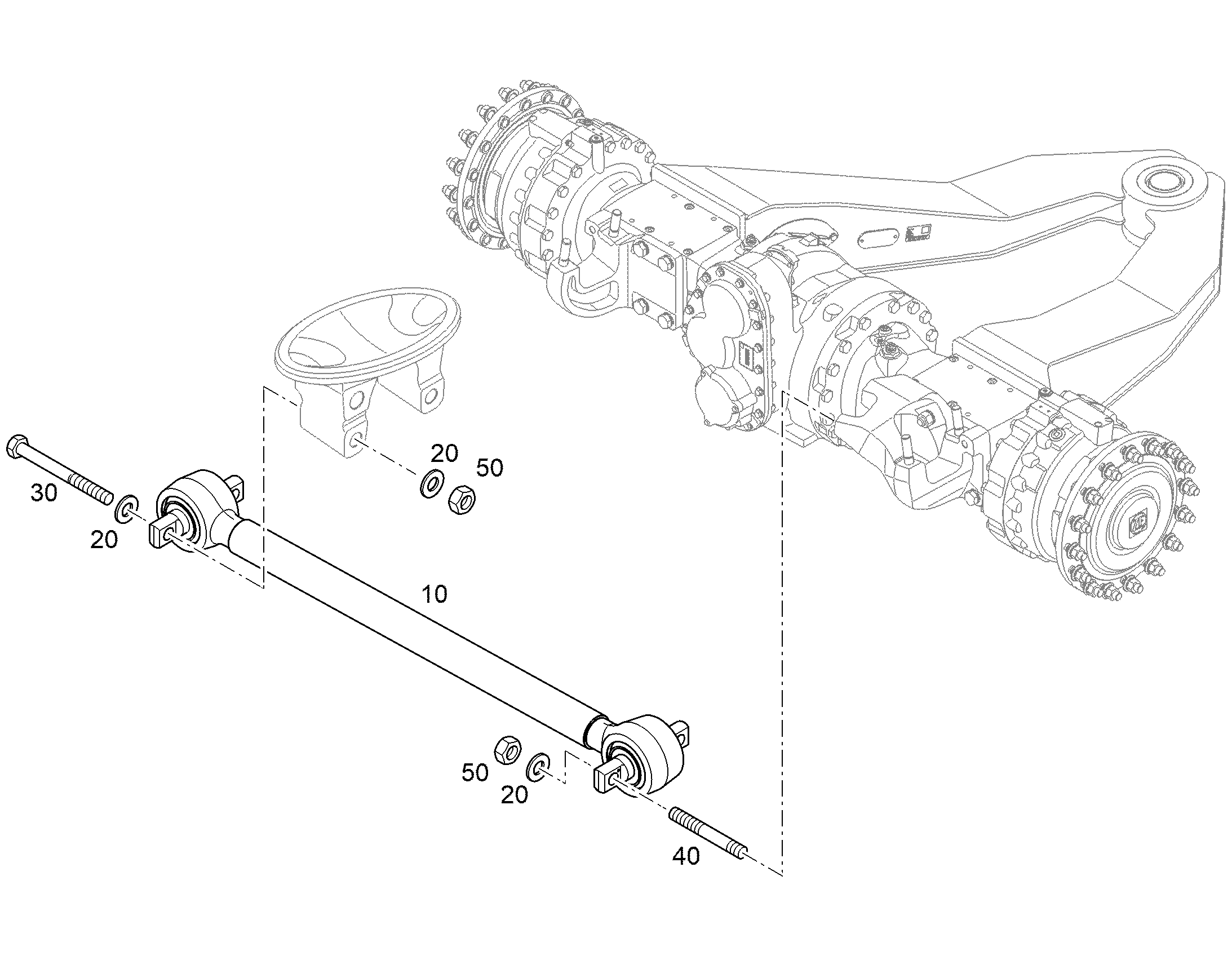 PANHARD ROD 12228207 LIEBHERR
