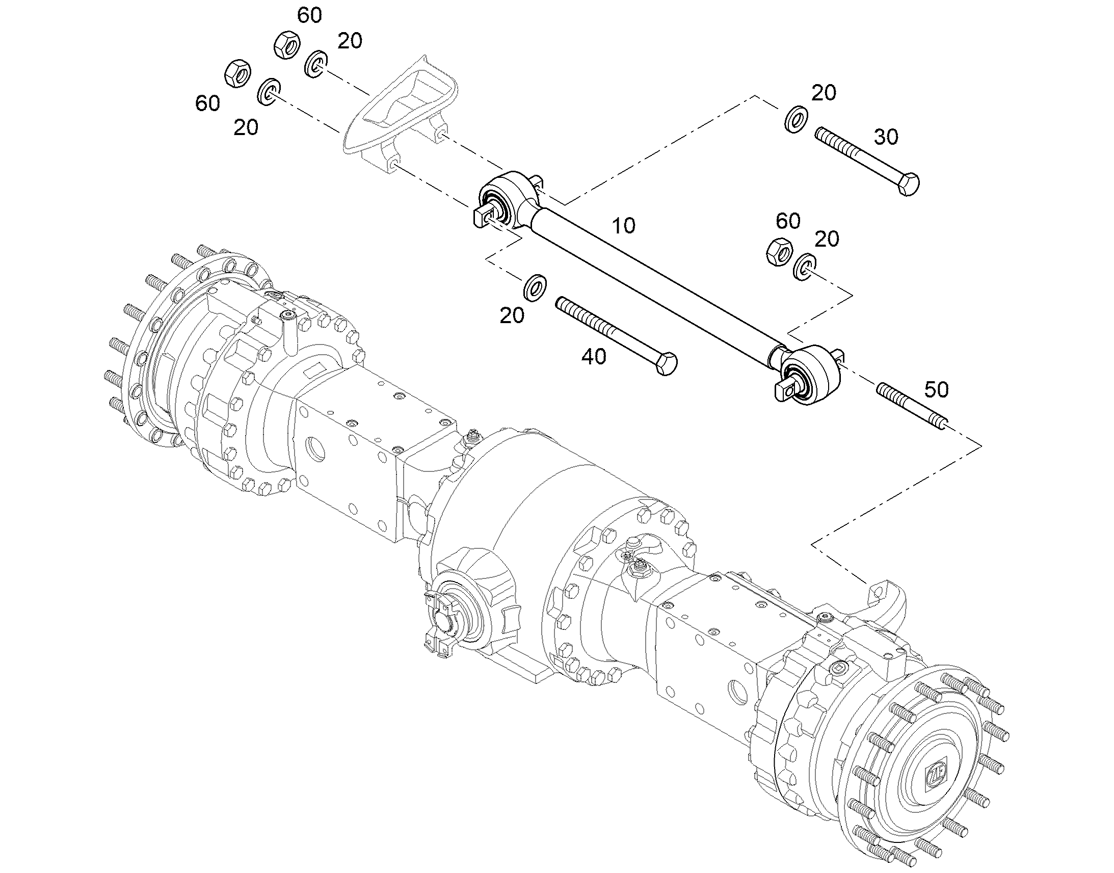 PANHARD ROD 12228206 LIEBHERR