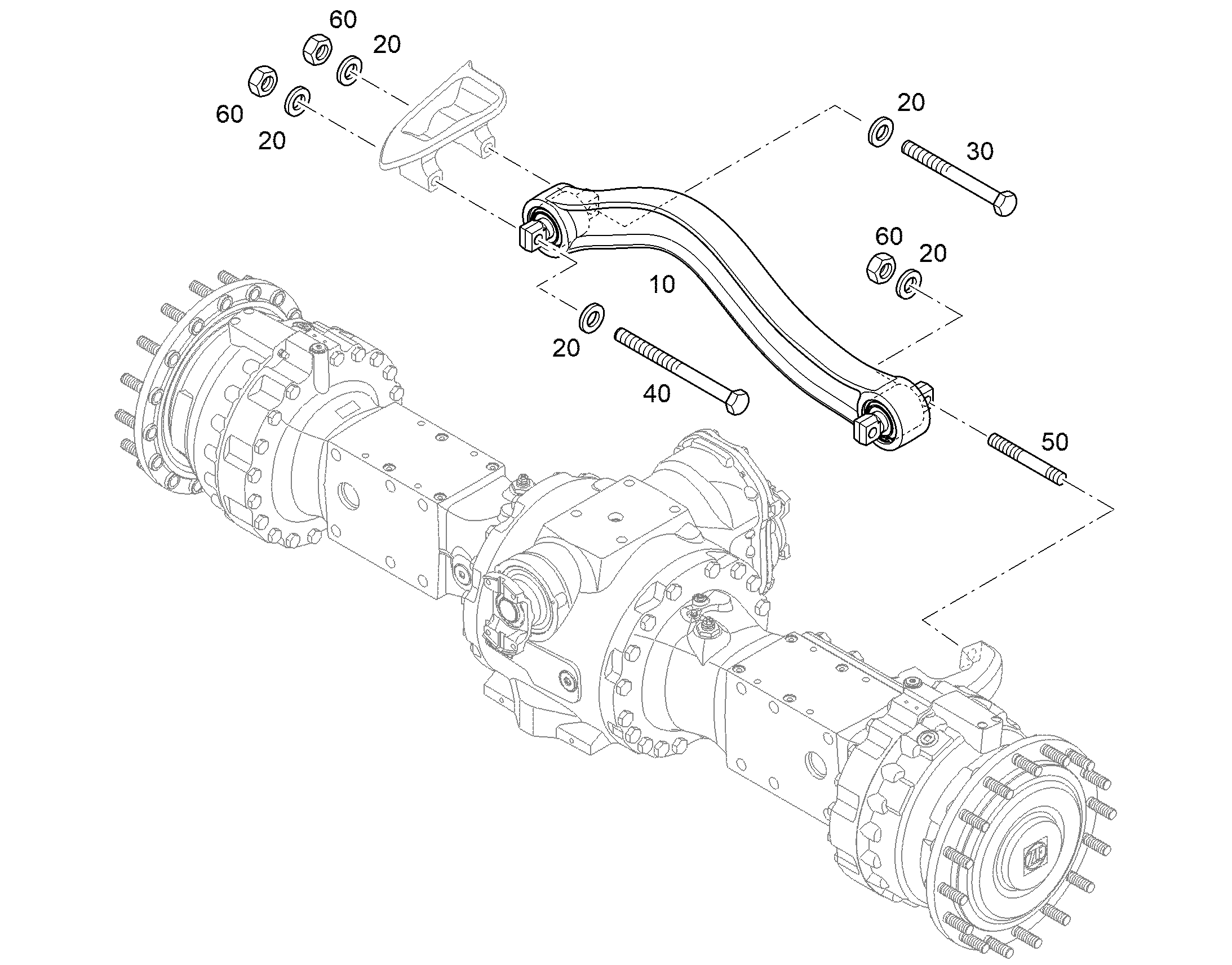 PANHARD ROD 12225477 LIEBHERR