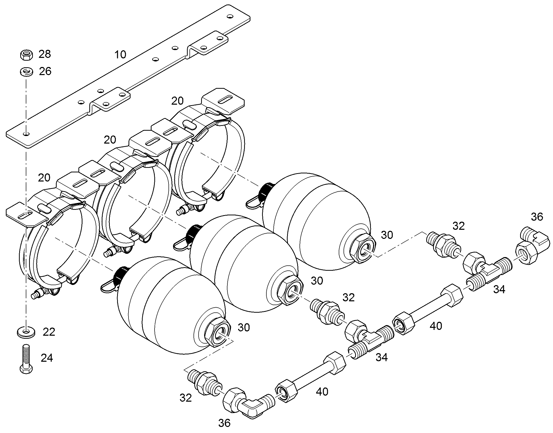 АККУМУЛЯТОР МЕМБРАННЫЙ 1l/250bar/80bar G 1/2' 12219338 LIEBHERR
