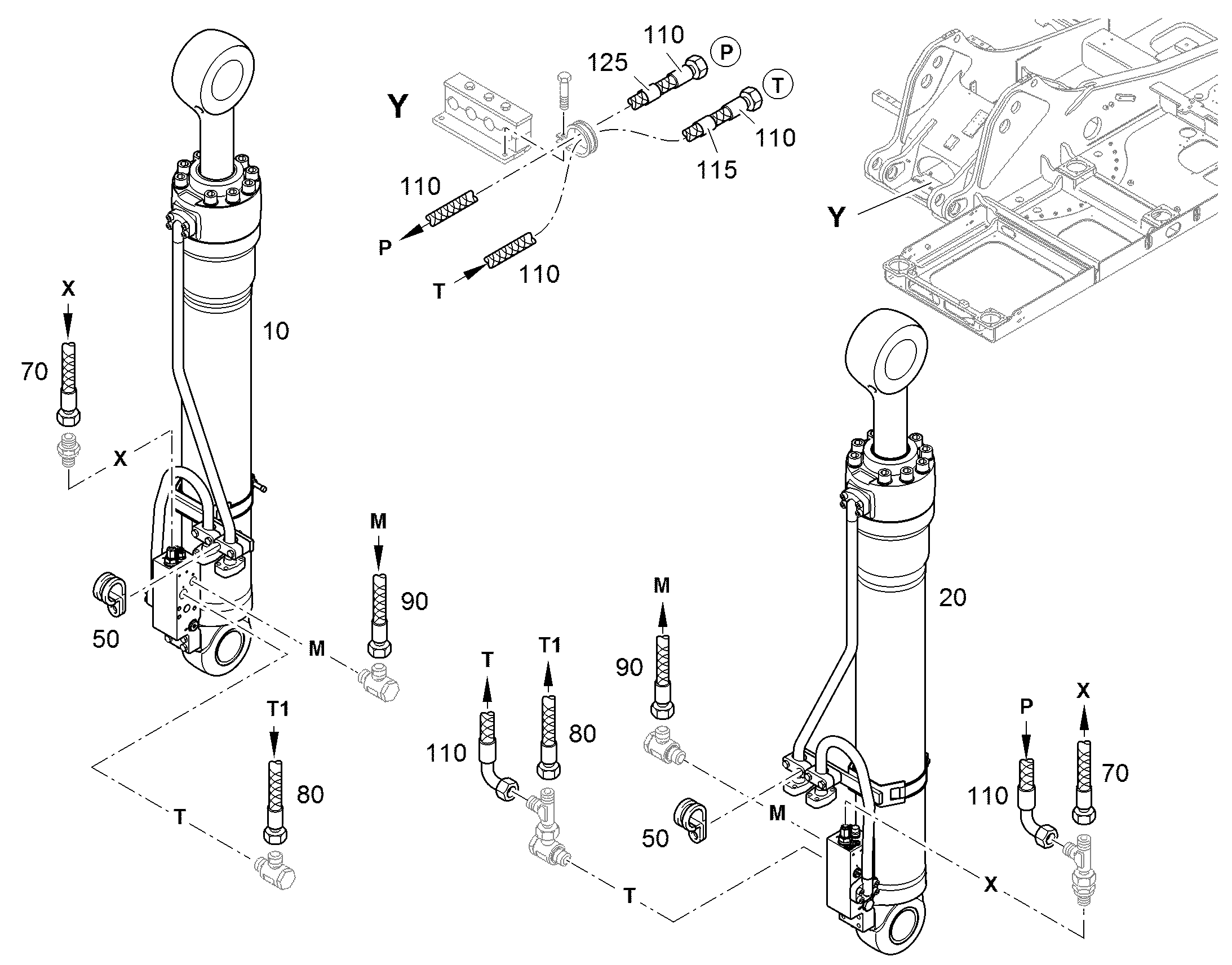 ПОДЪЕМНЫЙ ЦИЛИНДР СПРАВА 12553480 LIEBHERR