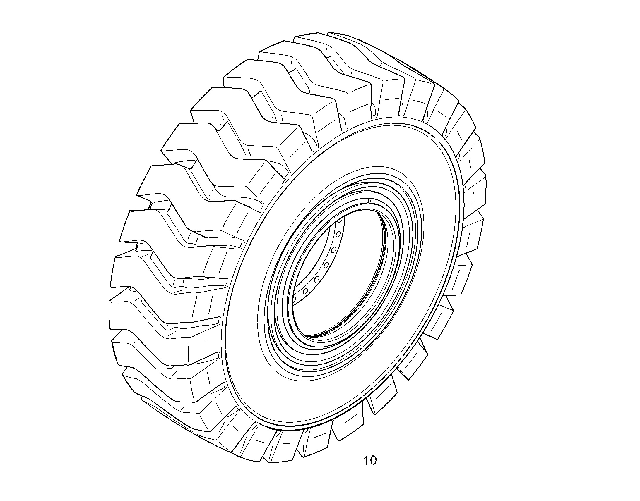 TYRE CPL. 23.5-25XSUPER SOLID FEIN 12556107 LIEBHERR