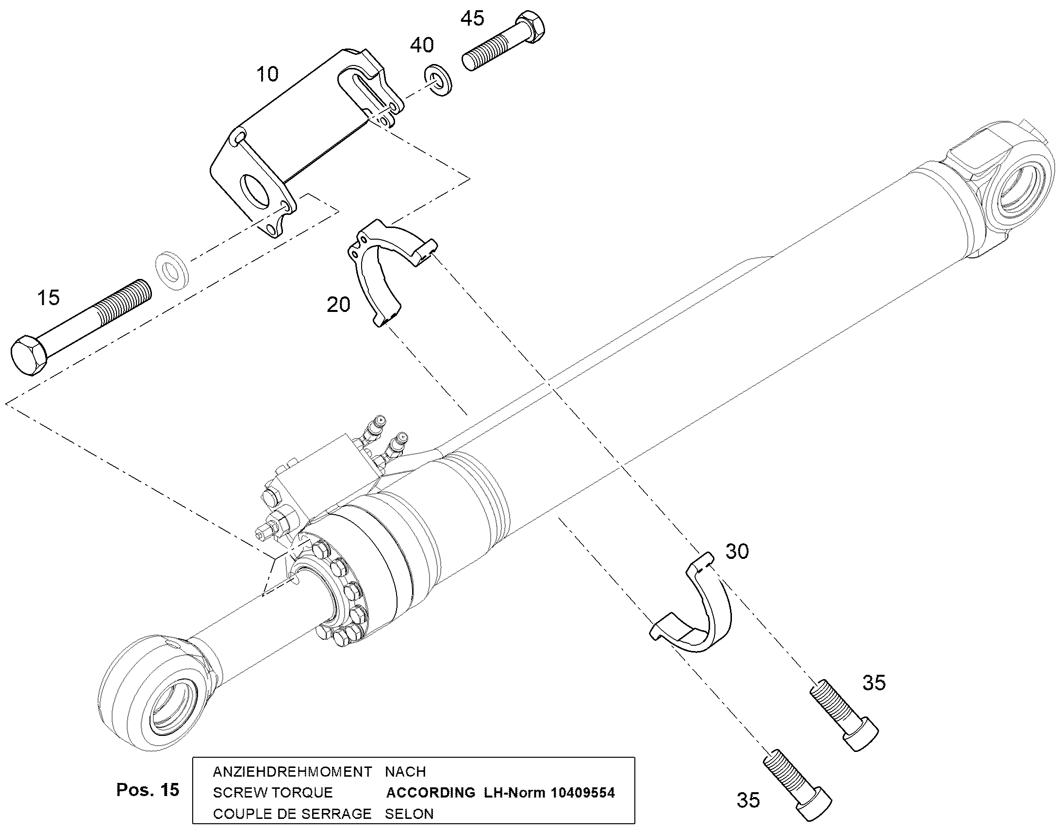 ПОЛУХОМУТИК d=165 12823853 LIEBHERR