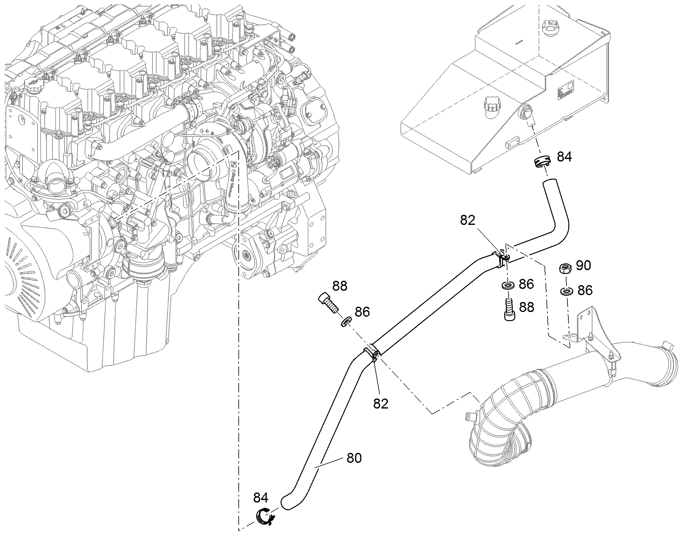 ШЛАНГ ДЛЯ ОХЛАЖДАЮЩЕЙ ЖИДКОСТИ 22X1060 12430333 LIEBHERR