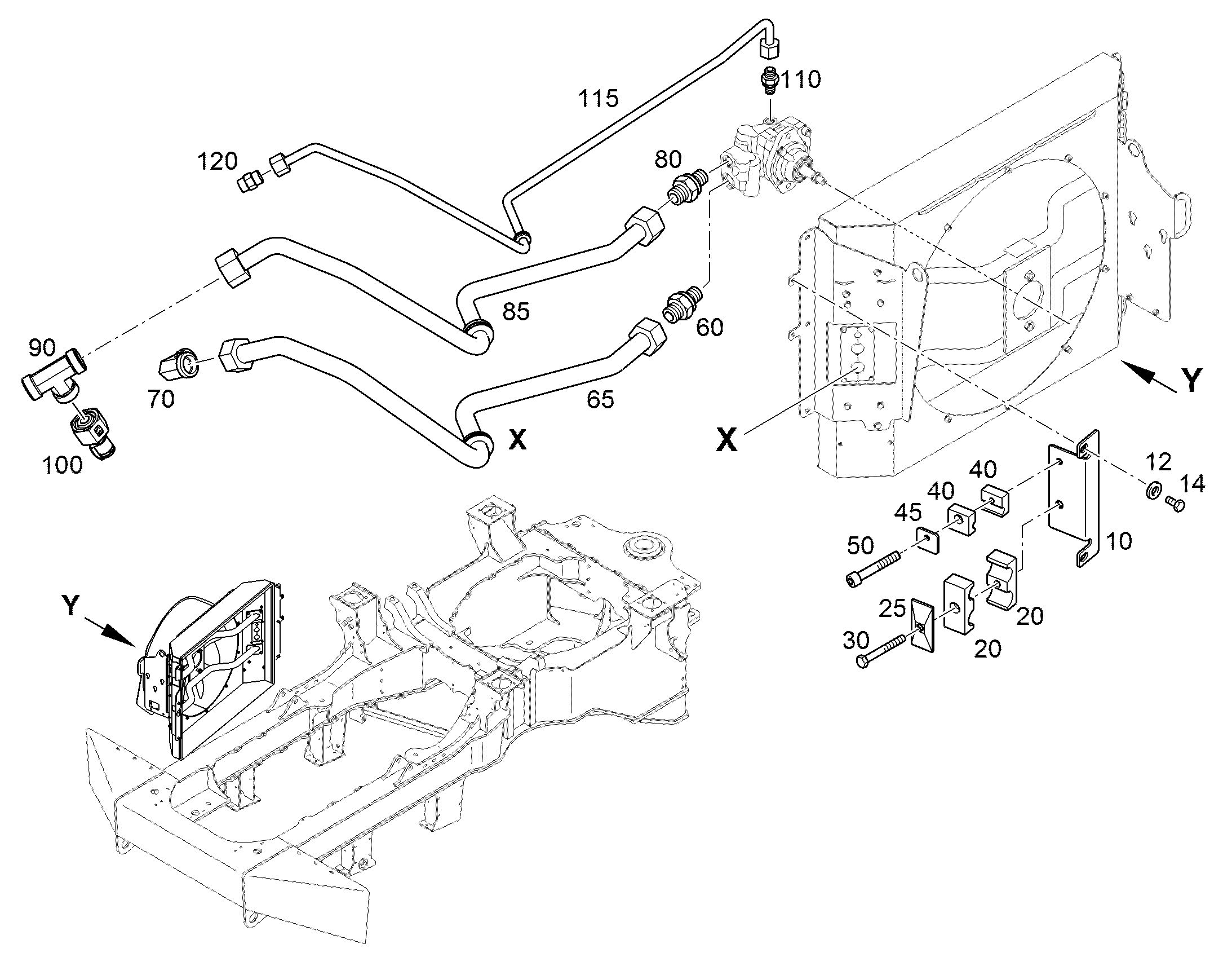 ДЕРЖАТЕЛЬ 12485582 LIEBHERR