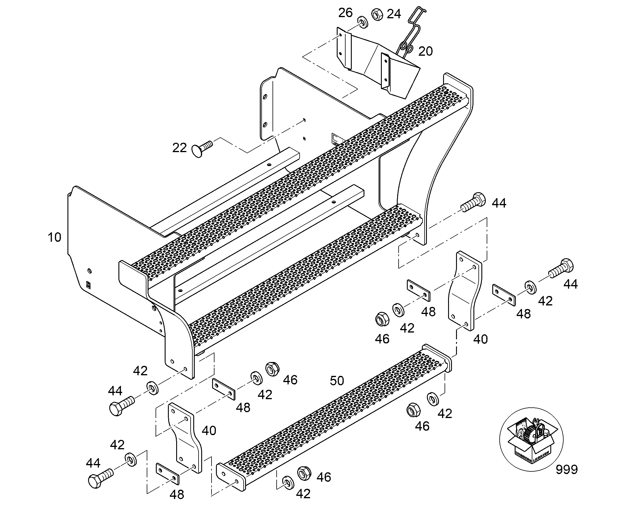 SMALL PARTS SET ACCESS LADDER 12885983 LIEBHERR