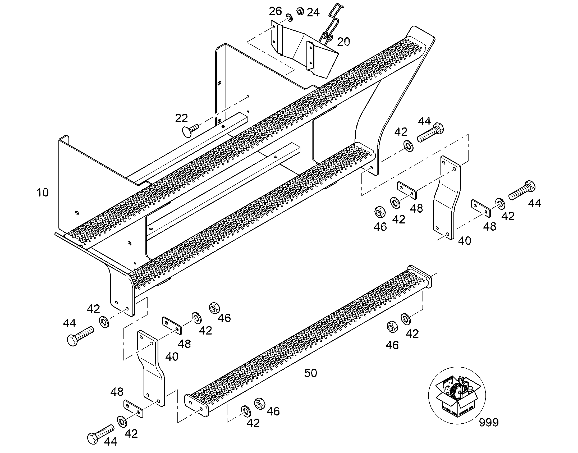 SMALL PARTS SET ACCESS LADDER 12885984 LIEBHERR