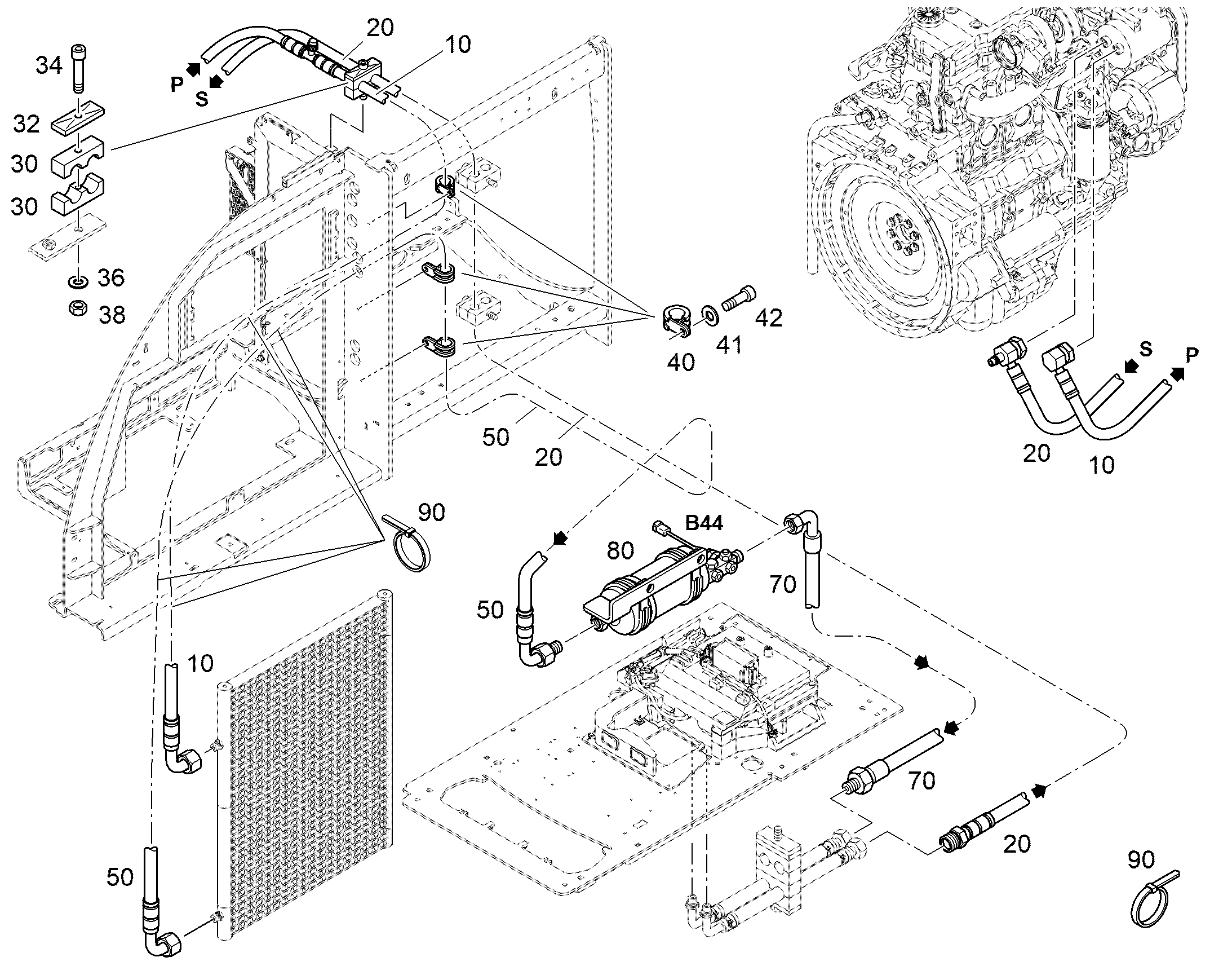 ШЛАНГ КОНДИЦИОНЕРА 12X3200 12241047 LIEBHERR