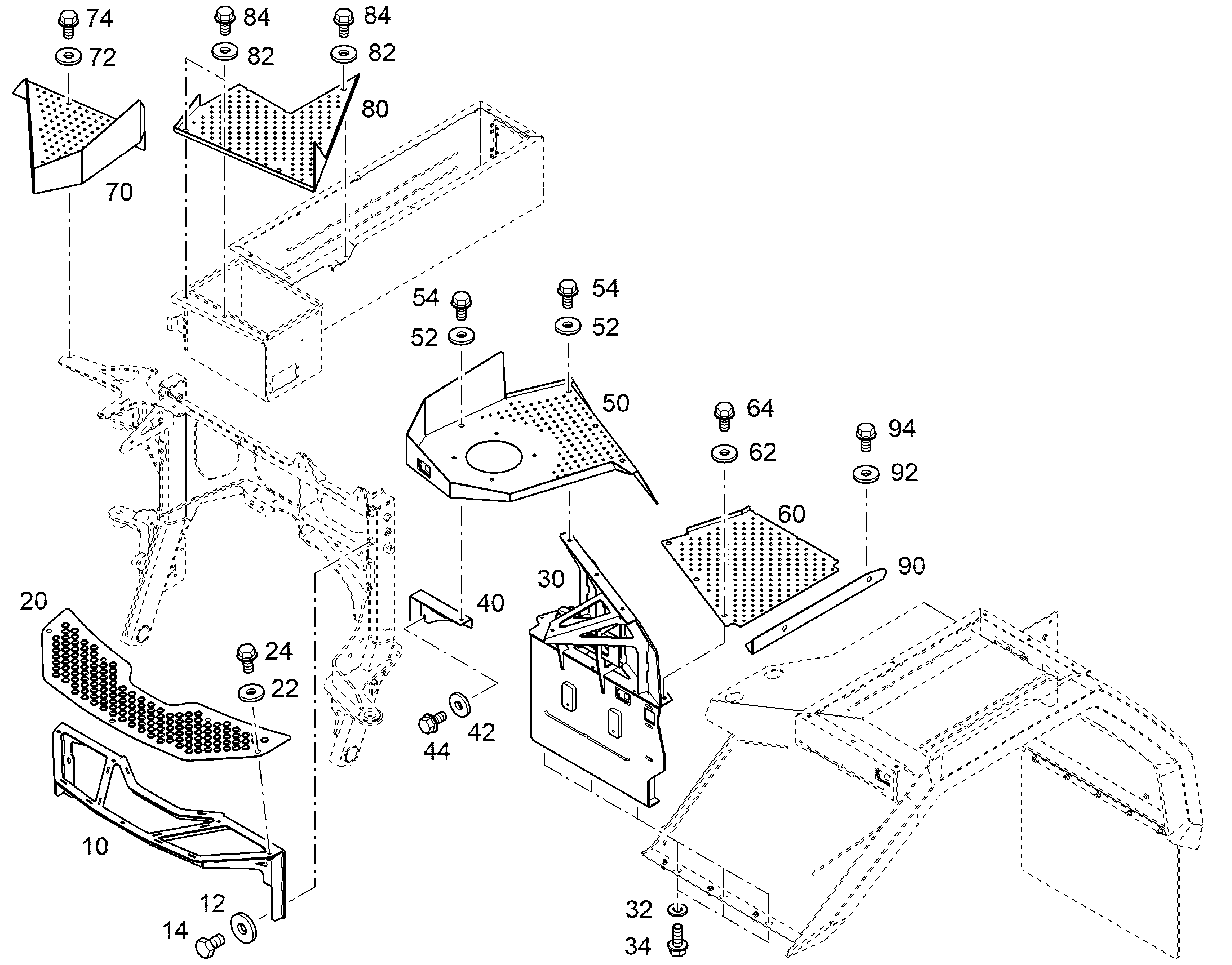 ПЛАТФОРМА СПРАВА 12572291 LIEBHERR
