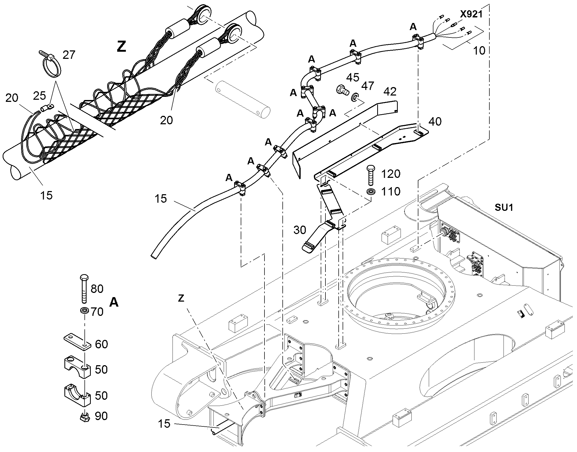 ЧУЛОК КАБЕЛЬНЫЙ D=40-50mm 12235046 LIEBHERR