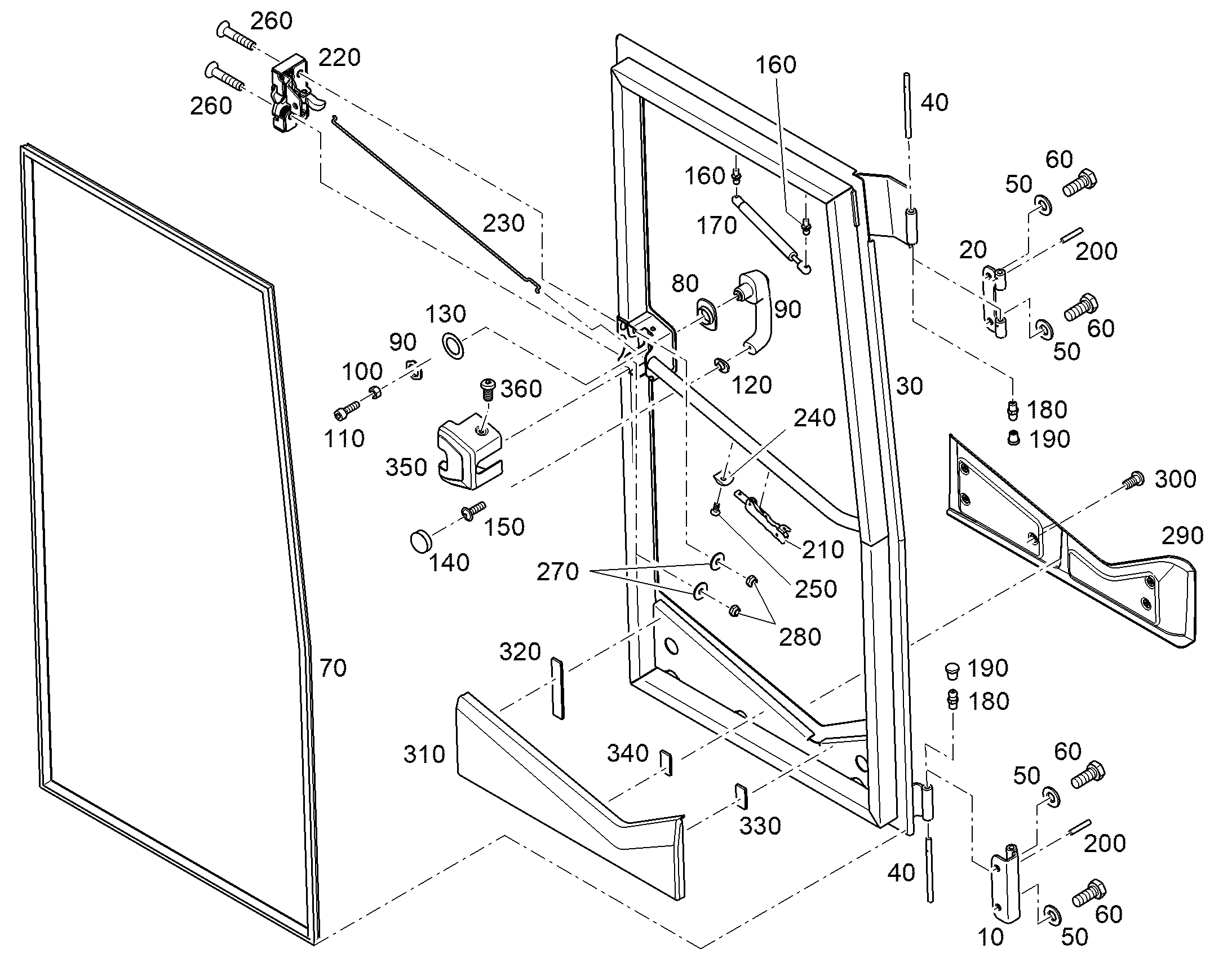PANELLING DOOR 12561291 LIEBHERR