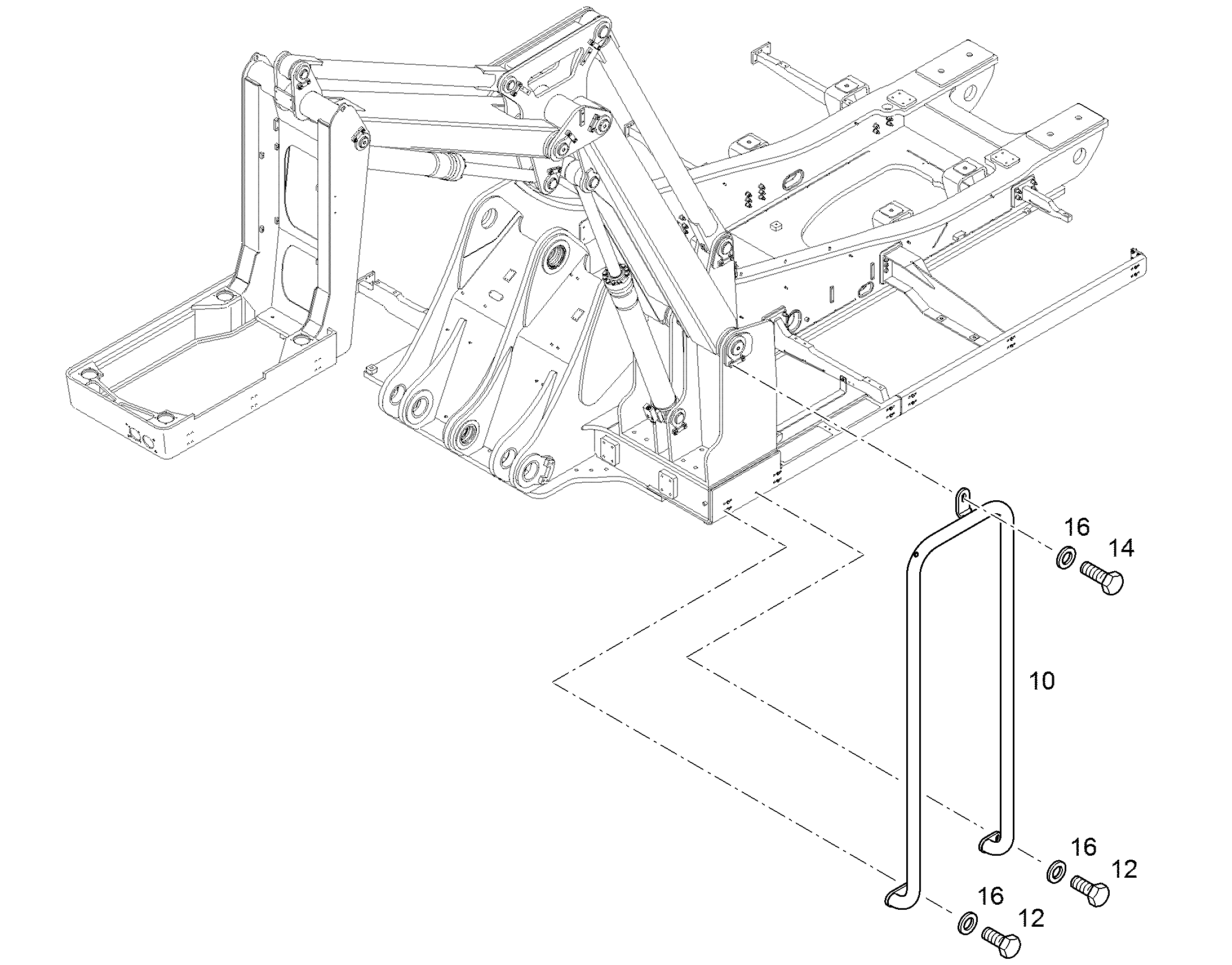 РУЧКА 1173,3mm 12817472 LIEBHERR