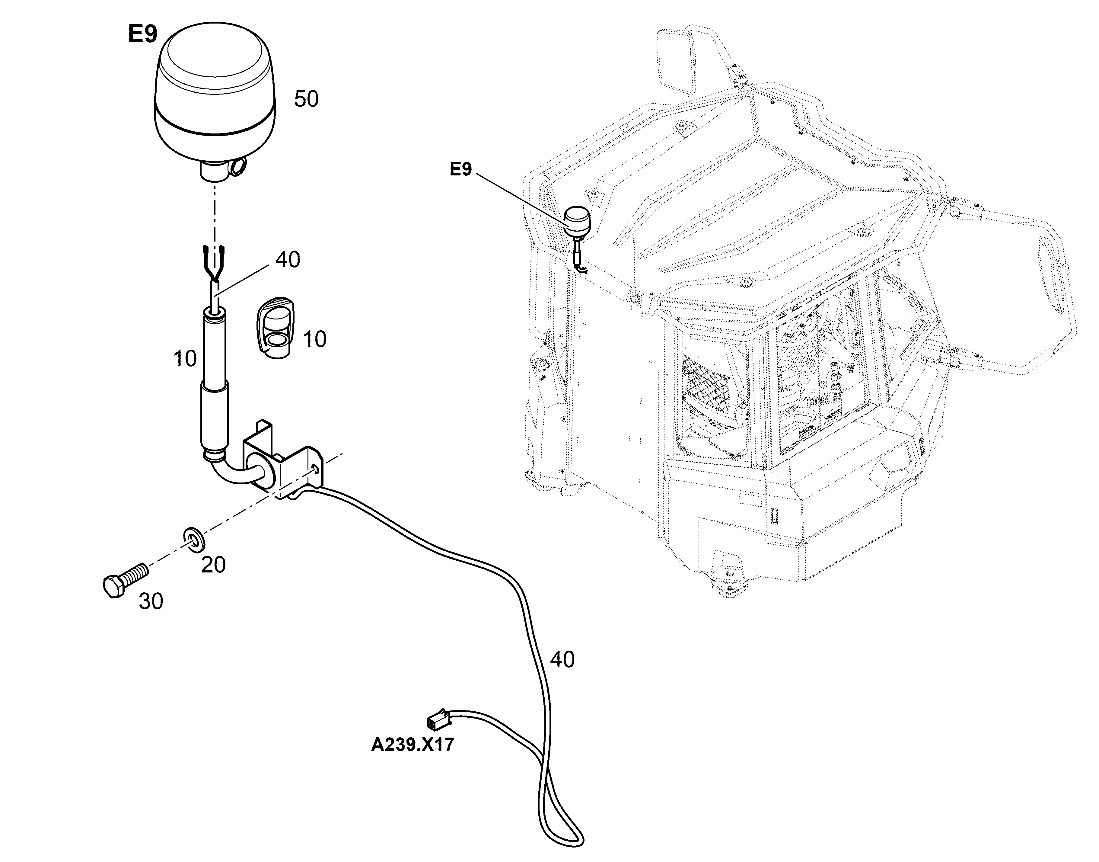 К-Т ПРОВ.- ПРОБЛЕСКОВЫЙ МАЯЧОК W106 12450704 LIEBHERR
