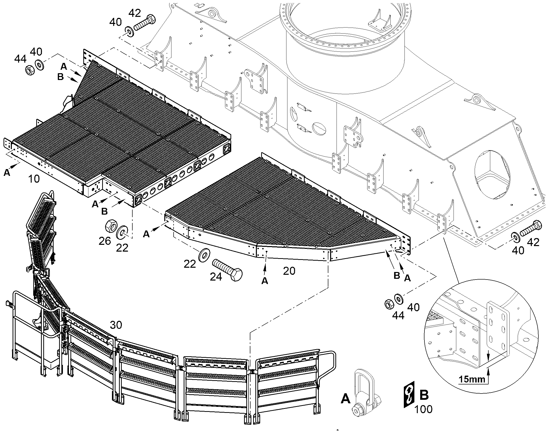 ПЛАТФОРМА ЗАДНЯЯ 12580624 LIEBHERR