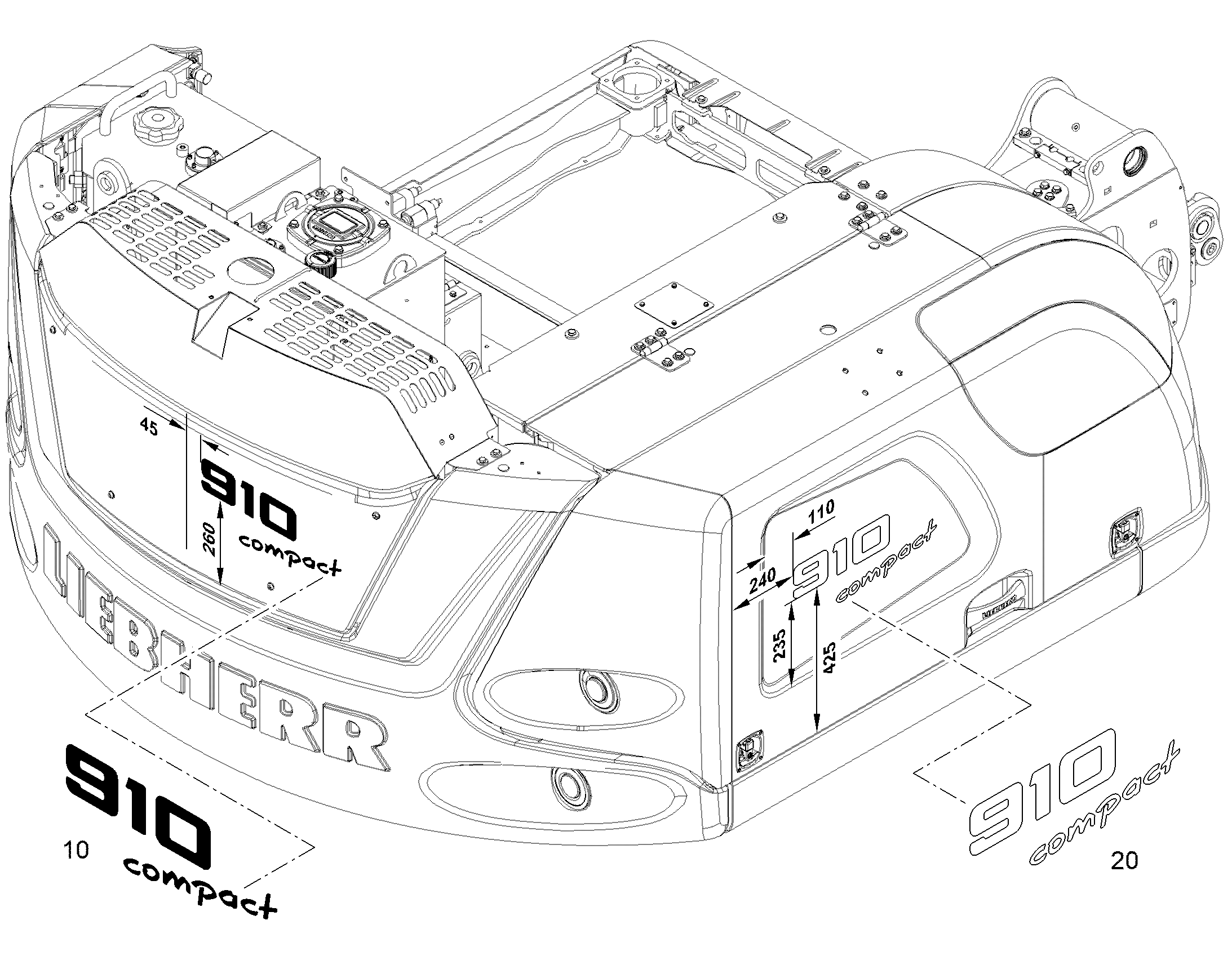 НАКЛЕЙКА 910 COMPACT 12830109 LIEBHERR