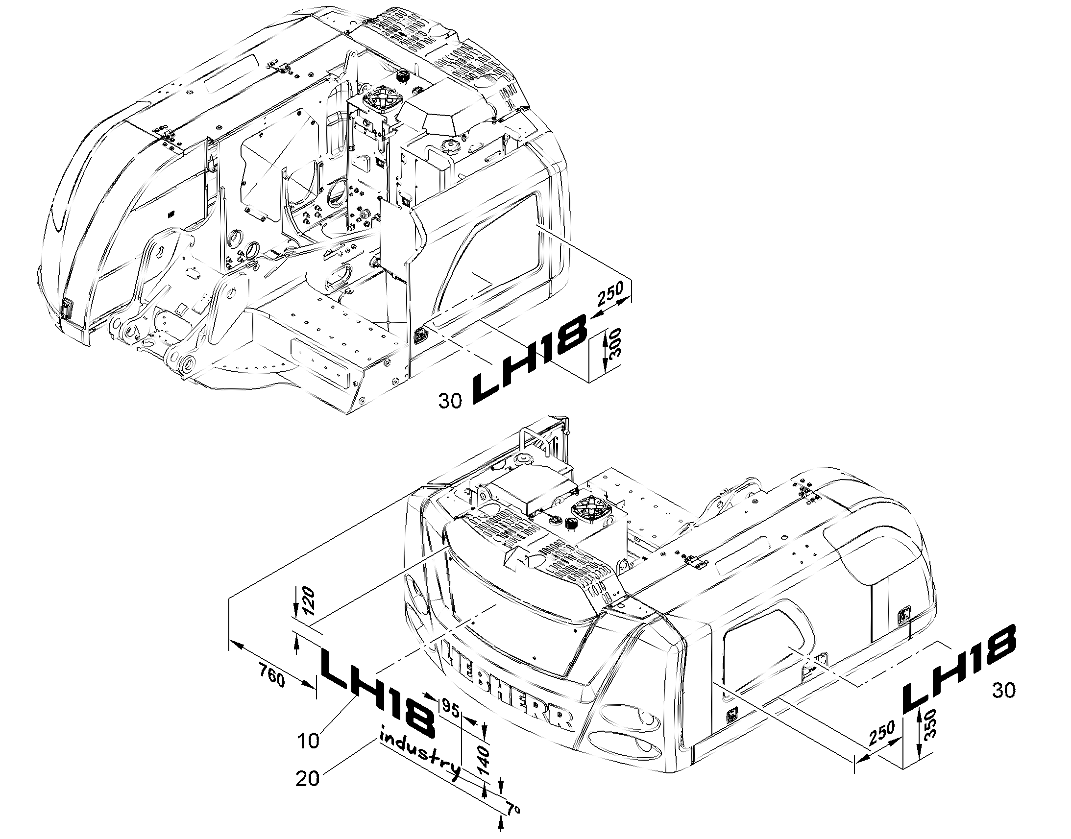 НАКЛЕЙКА 12838665 LIEBHERR